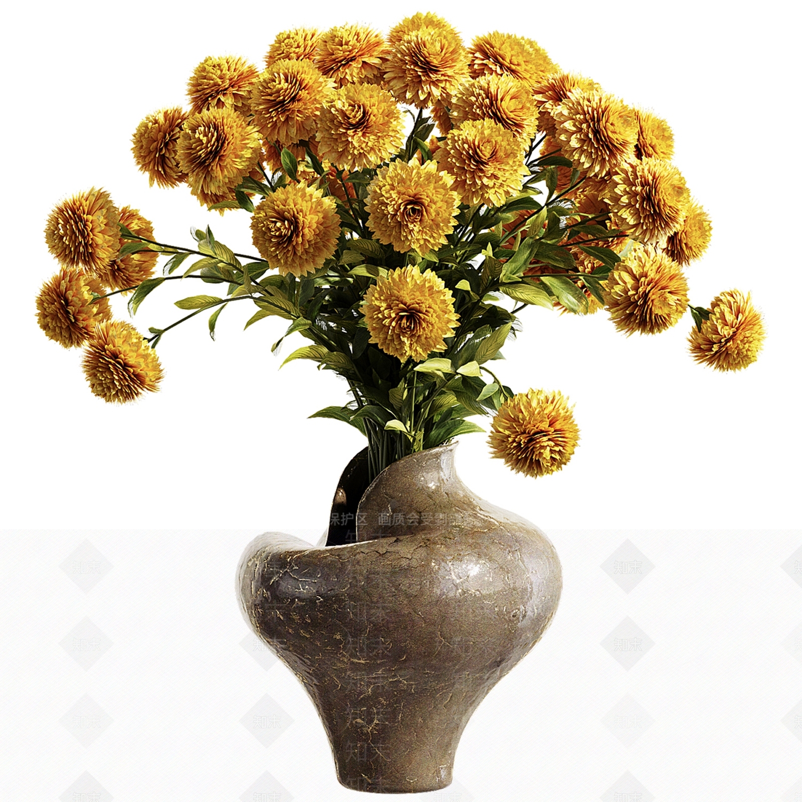 现代奶油花艺SU模型下载【ID:1197050037】
