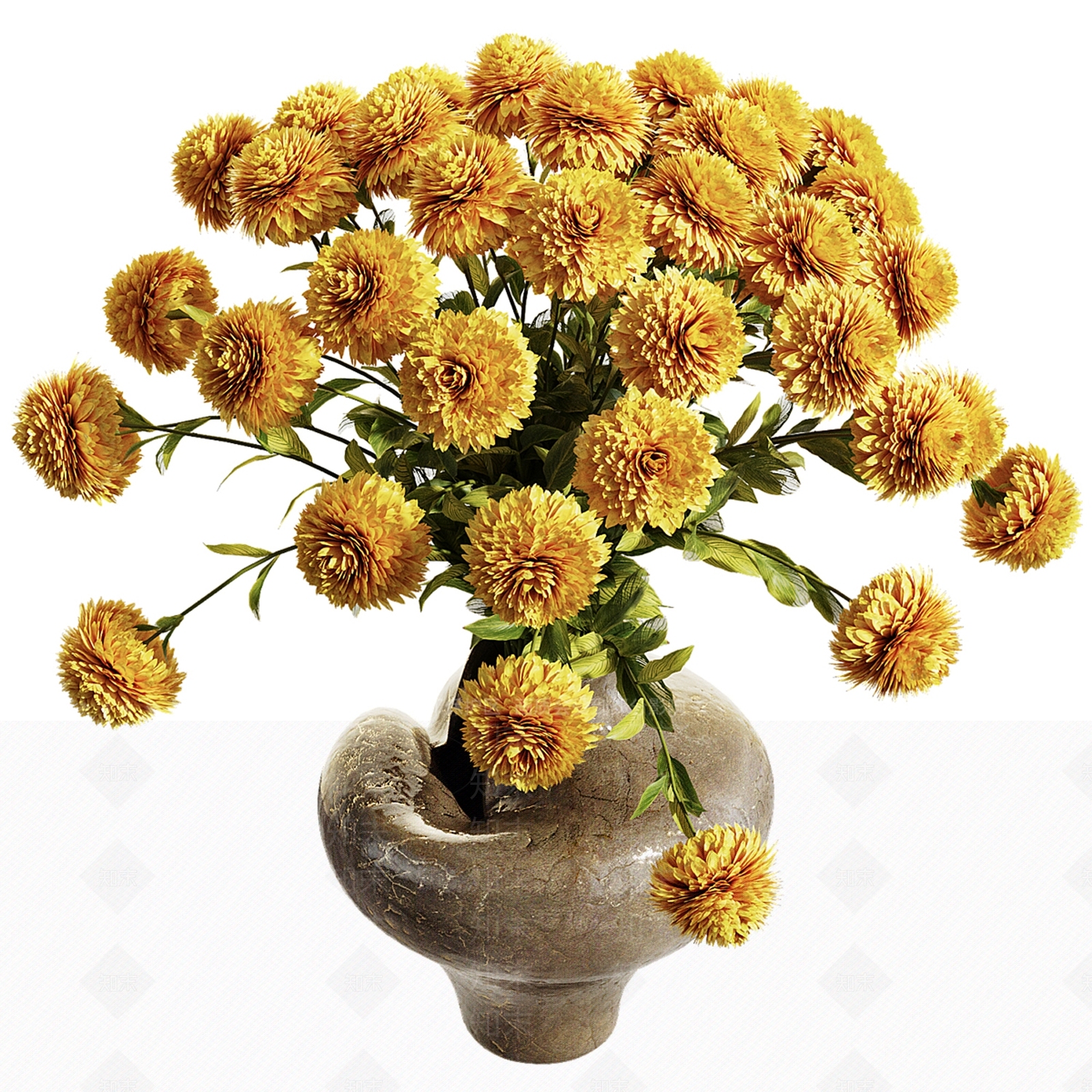 现代奶油花艺SU模型下载【ID:1197050037】