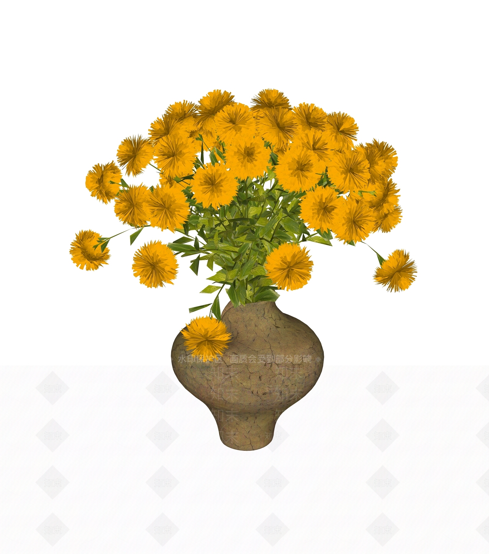 现代奶油花艺SU模型下载【ID:1197050037】