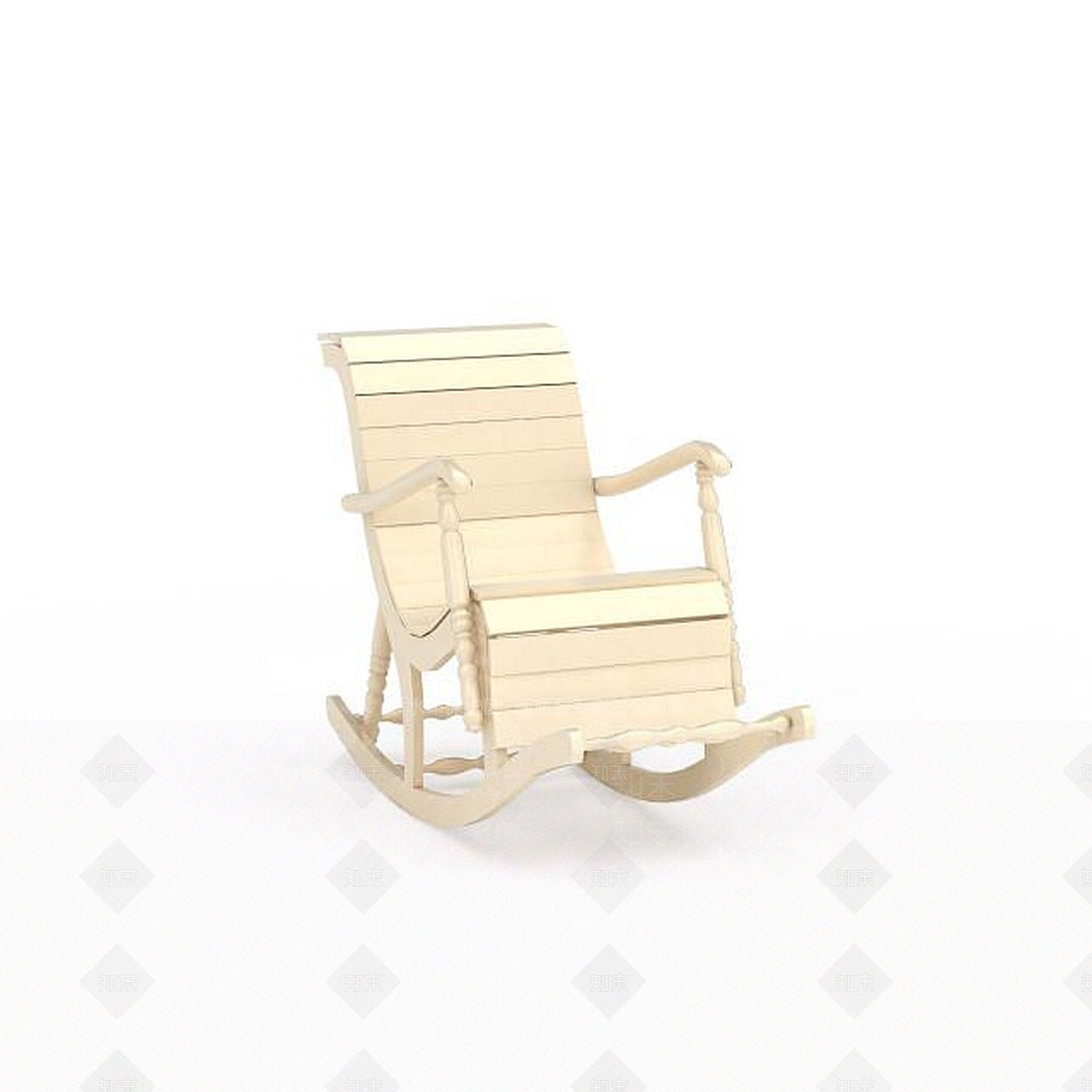 现代木质摇椅3D模型下载【ID:1197052264】