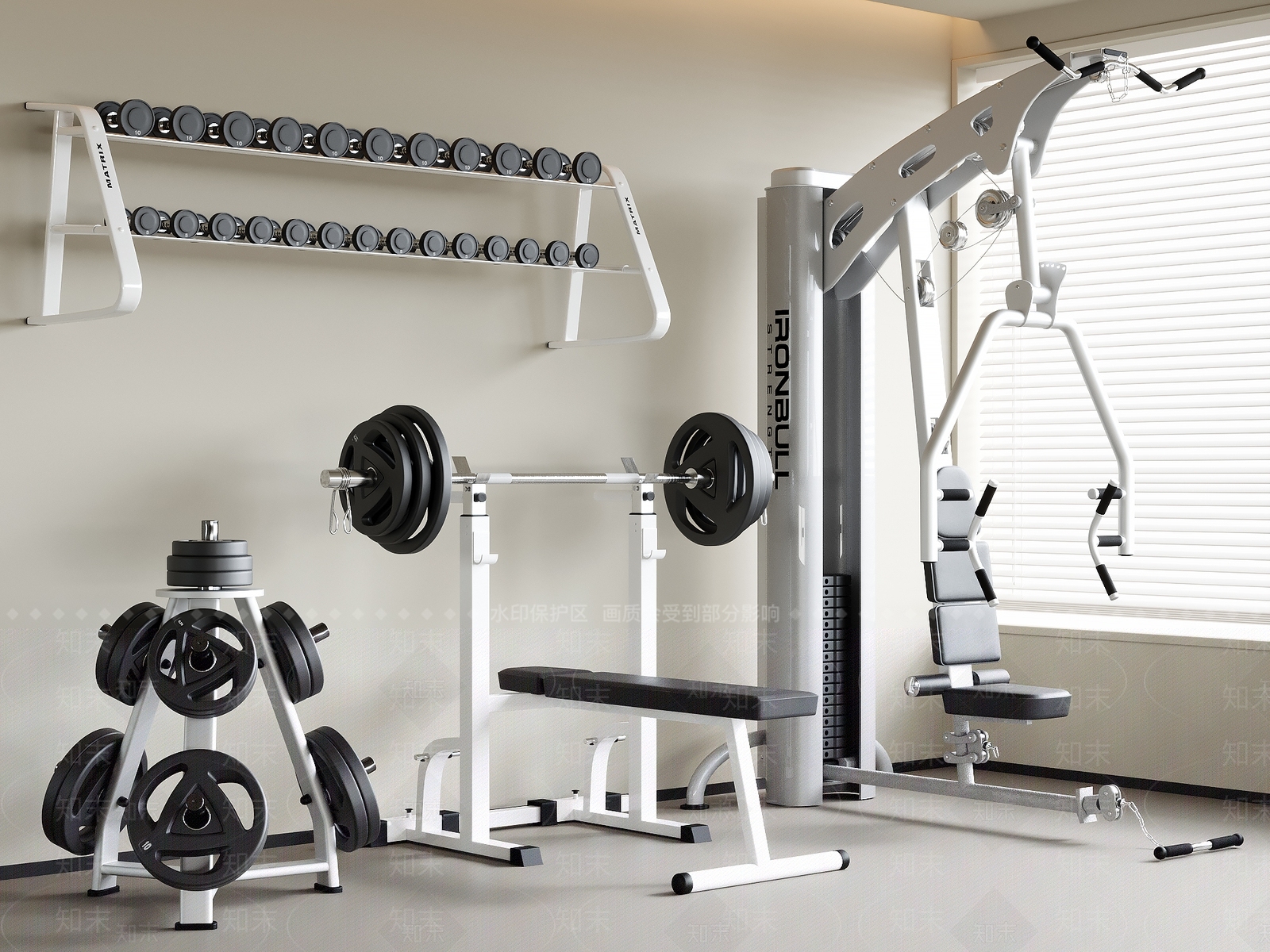 现代极简健身器材3D模型下载【ID:1197053333】
