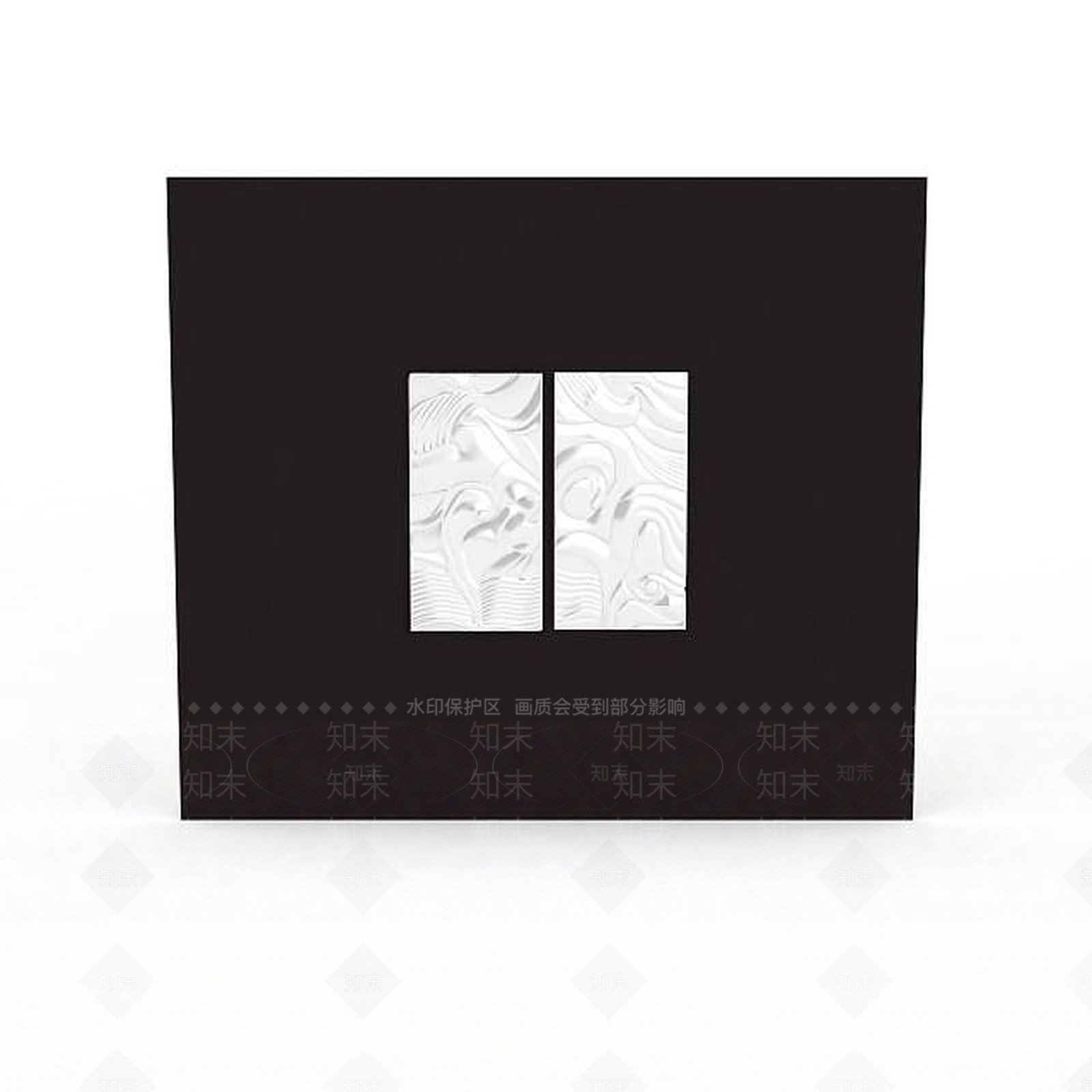 现代白色雕花板3D模型下载【ID:1197053458】