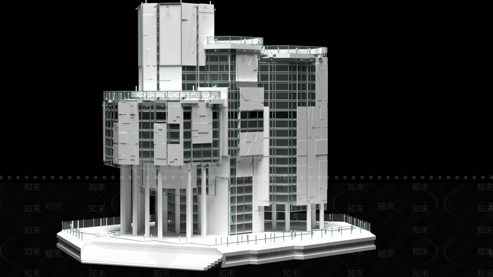 现代风格建筑SU模型下载【ID:1197053942】