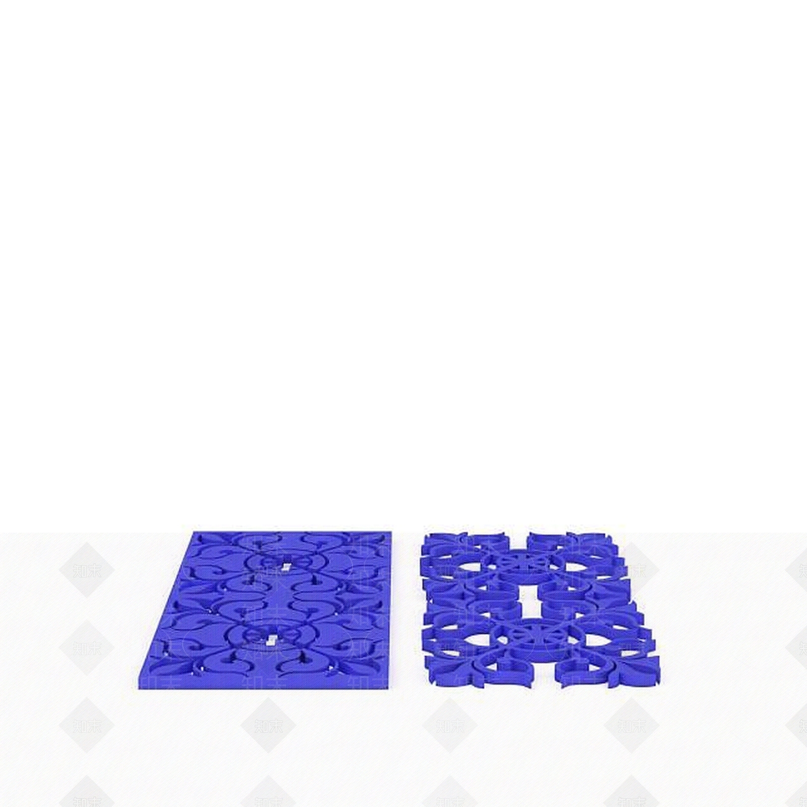 现代紫色雕花3D模型下载【ID:1197053947】