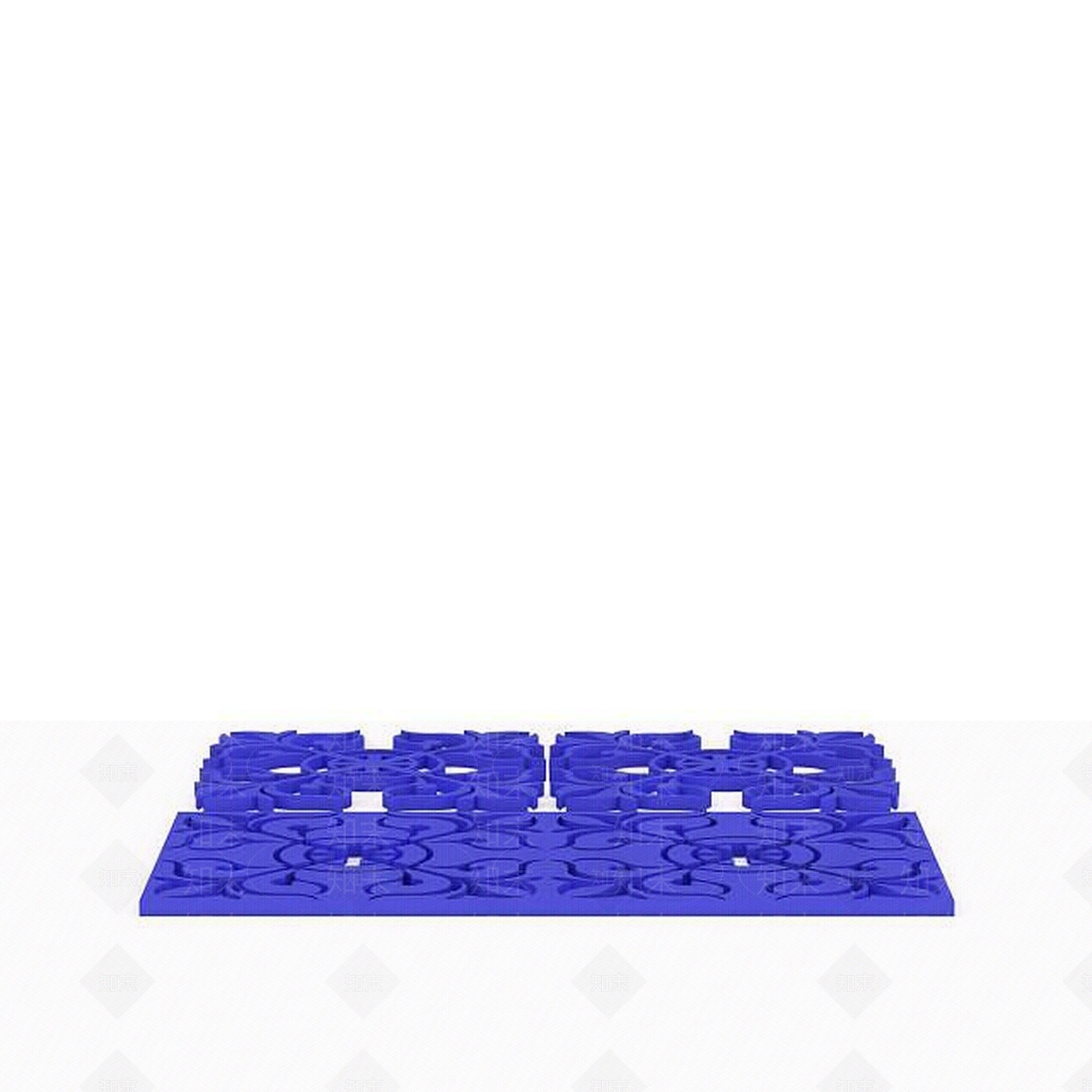 现代紫色雕花3D模型下载【ID:1197053947】