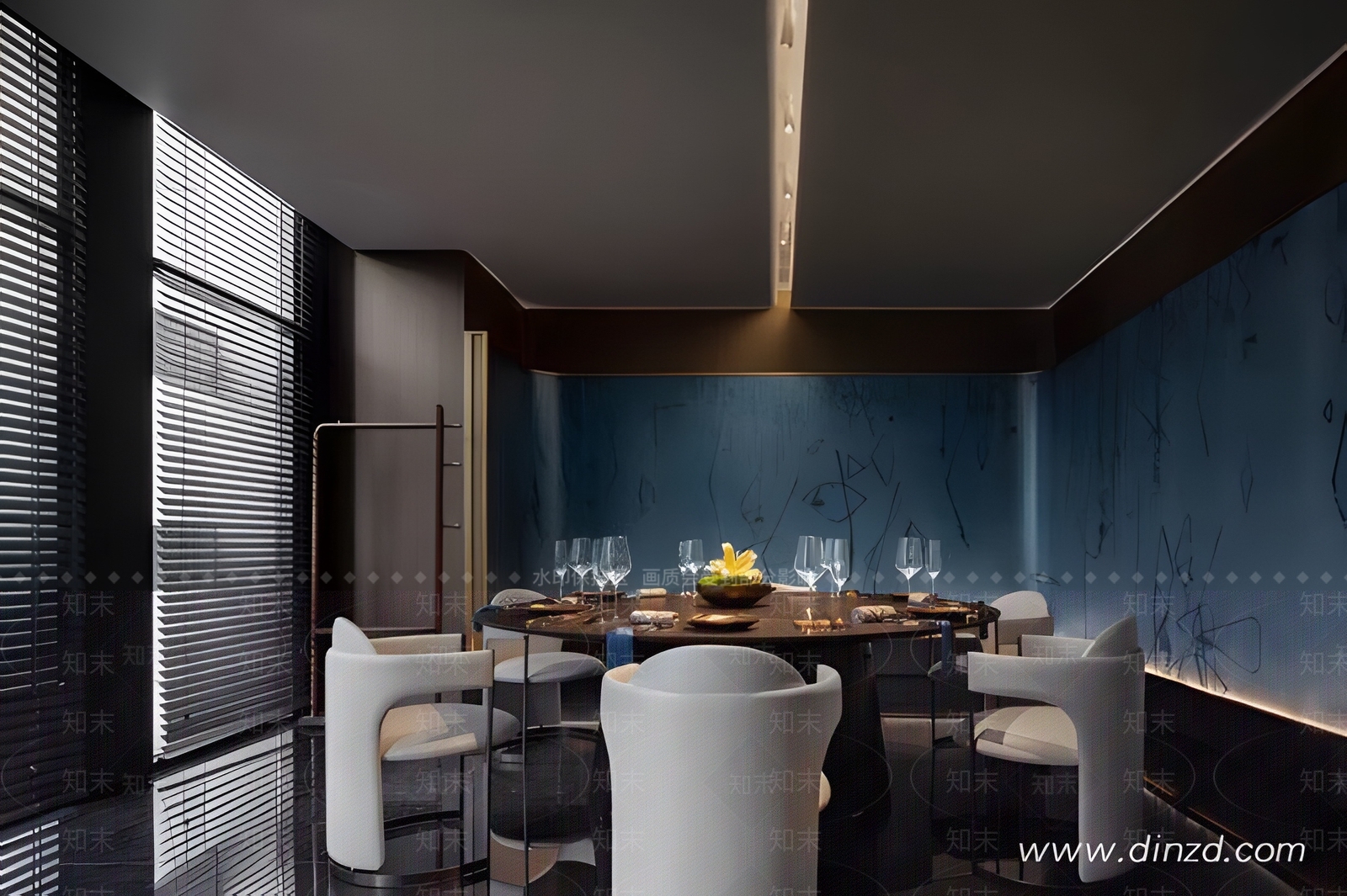 现代新中式包厢3D模型下载【ID:1197052262】