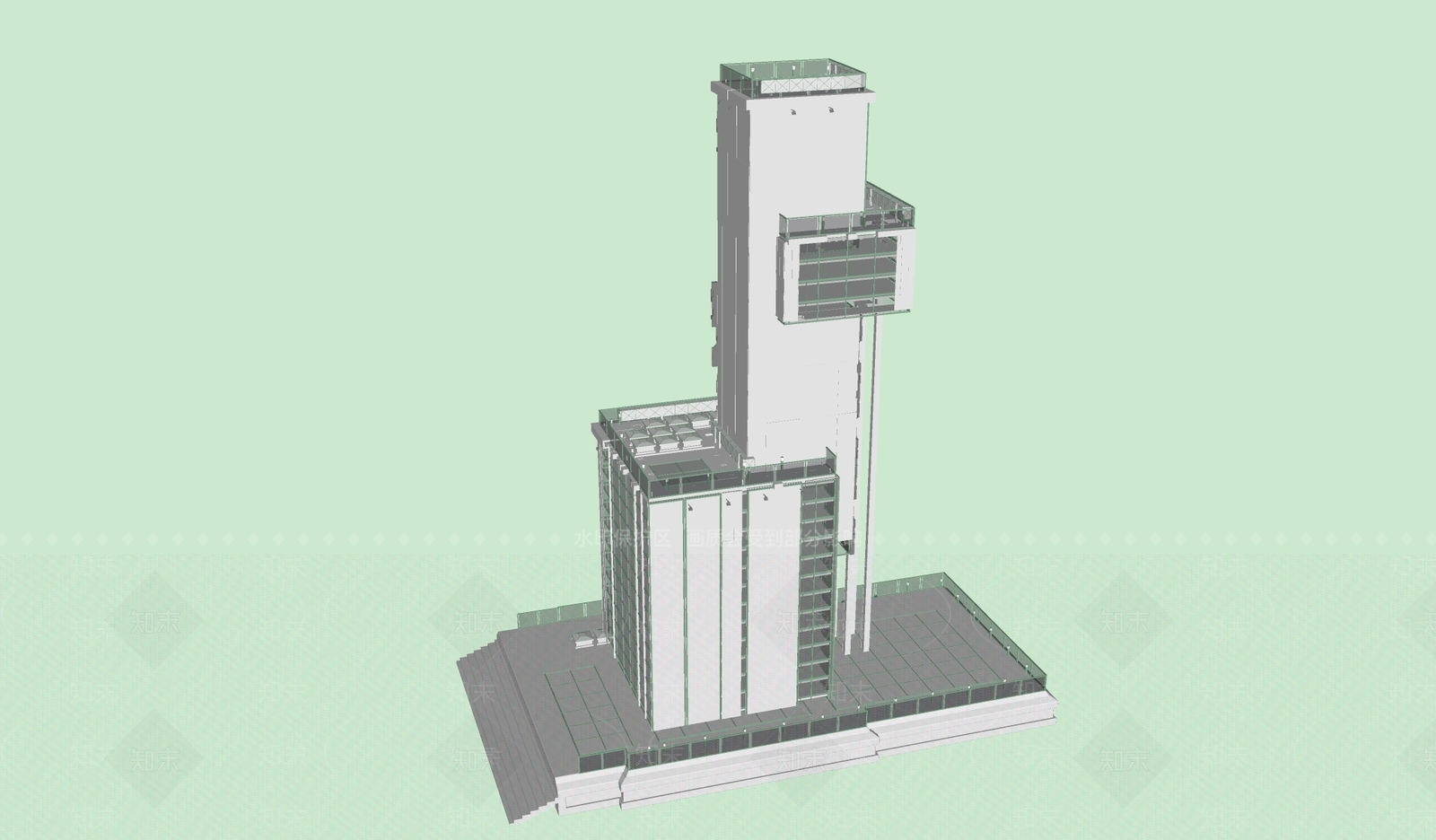 现代风格建筑SU模型下载【ID:1197054172】
