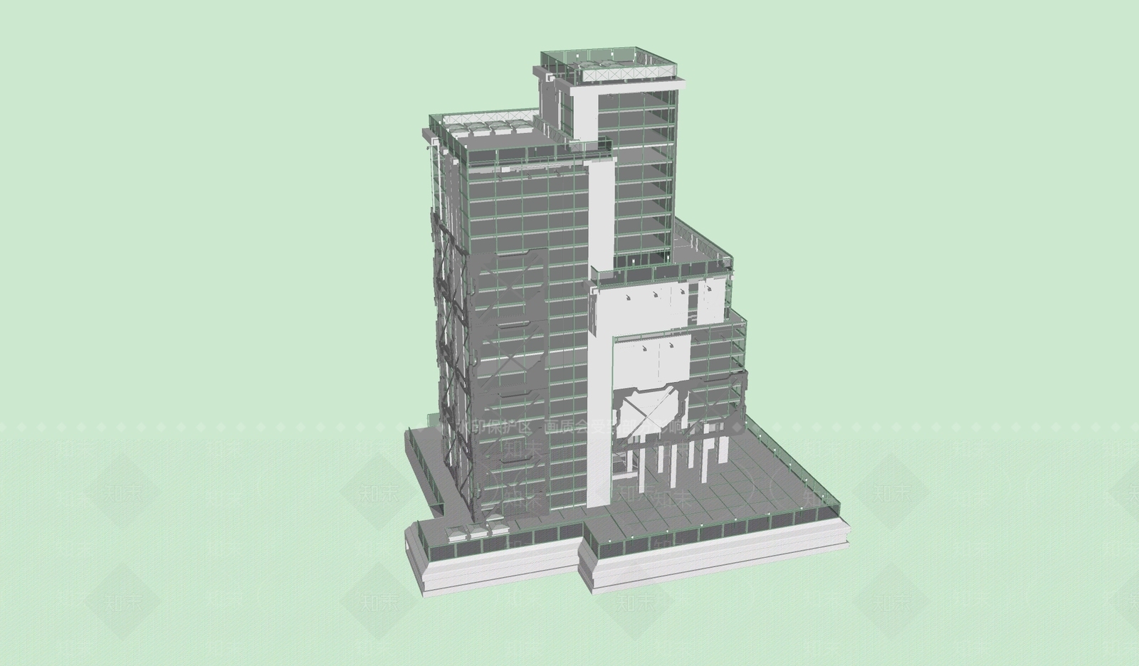 现代风格建筑SU模型下载【ID:1197054342】