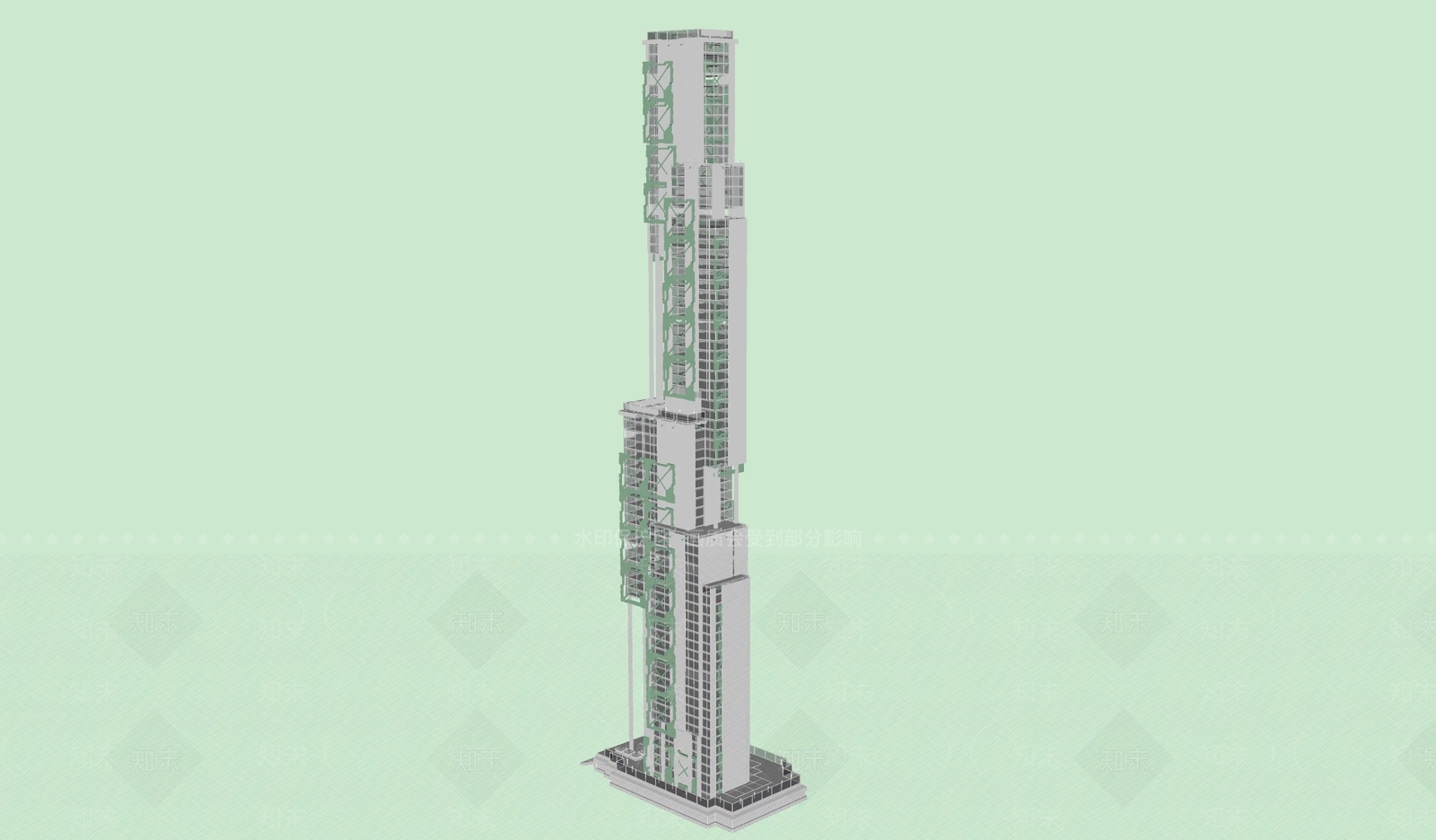 现代风格建筑SU模型下载【ID:1197054476】
