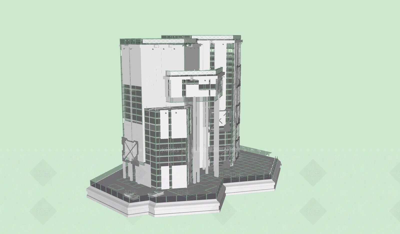 现代风格建筑SU模型下载【ID:1197054730】