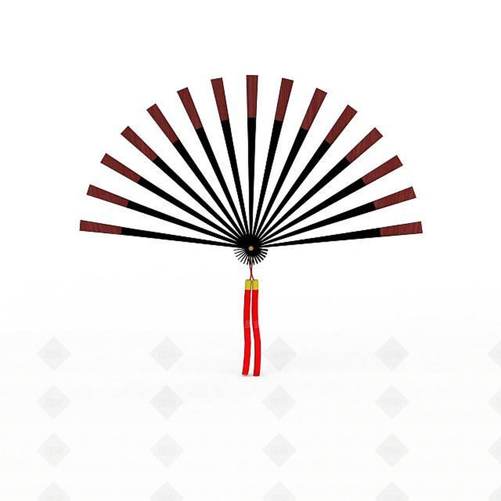 现代扇子装饰品3D模型下载【ID:1197054653】