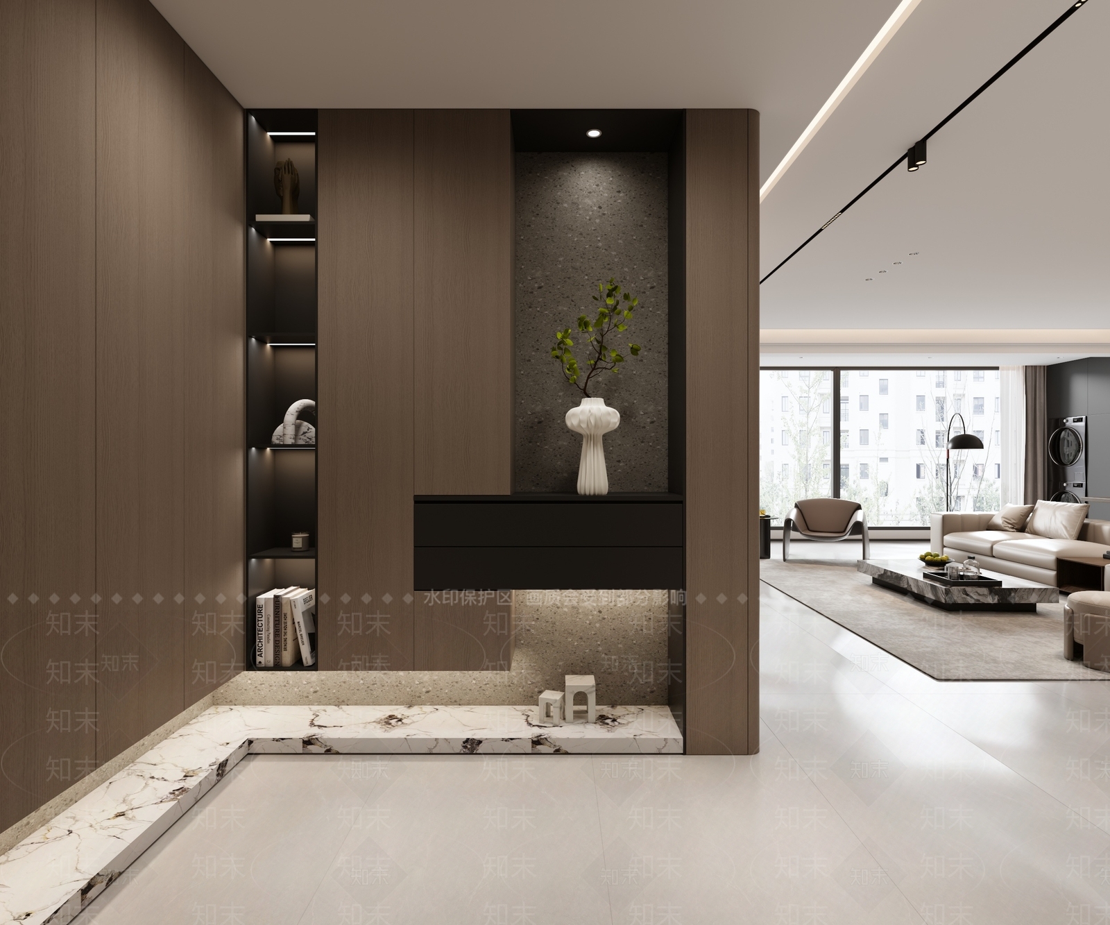 现代玄关柜3D模型下载【ID:1197057084】