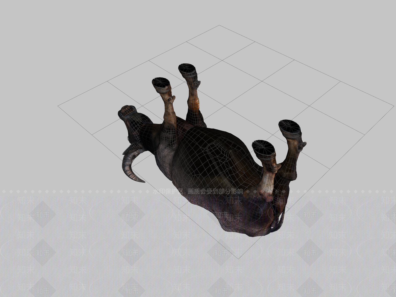 虚拟人物水牛3D模型下载【ID:1197060233】