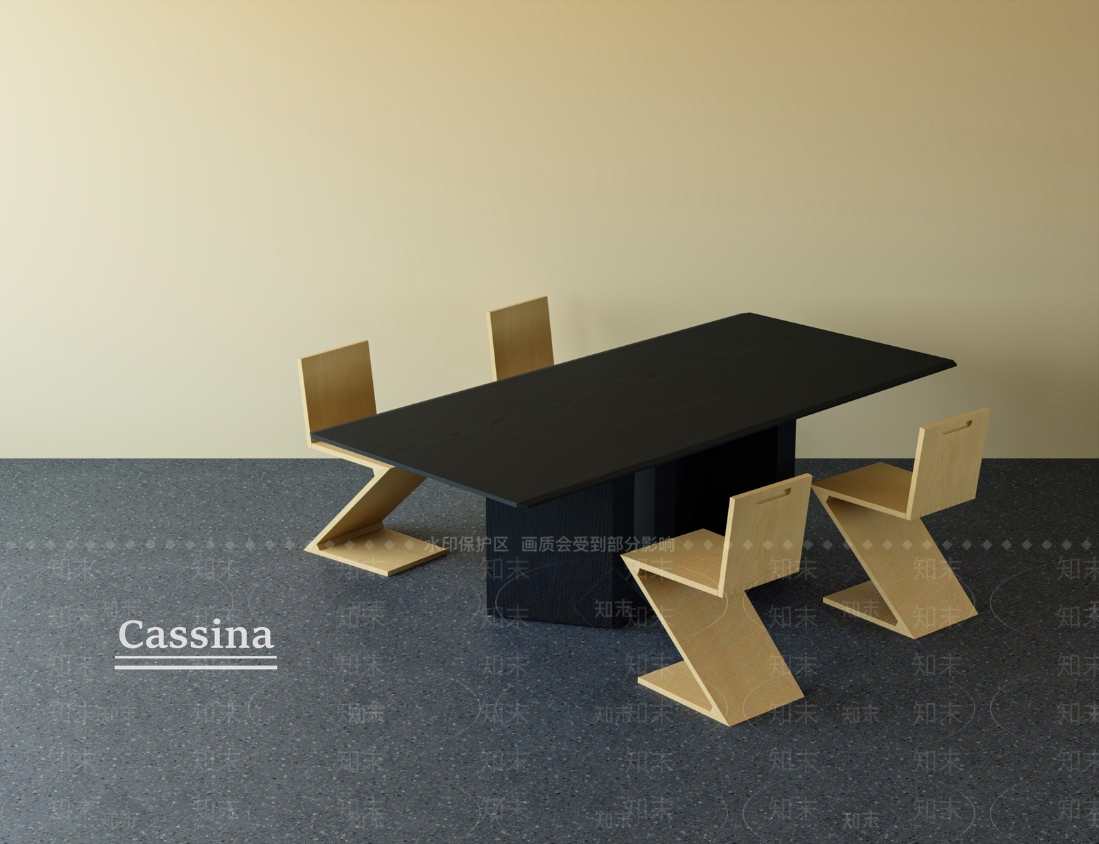 北欧现代餐桌椅3D模型下载【ID:1197075096】