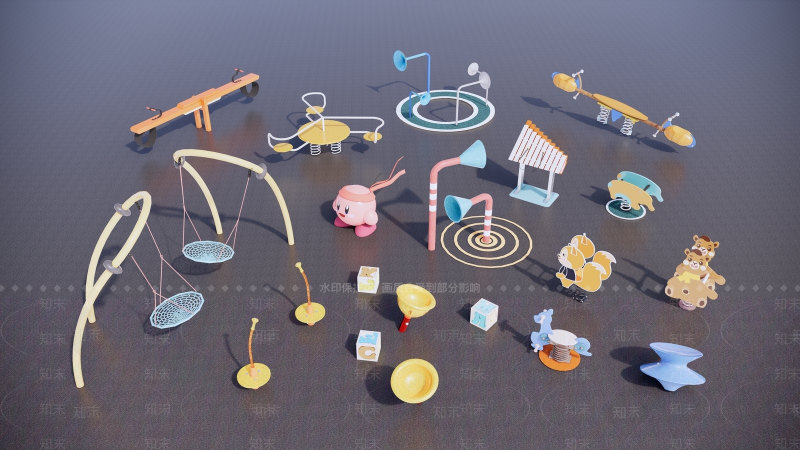 儿童器材组合SU模型下载【ID:1197077743】