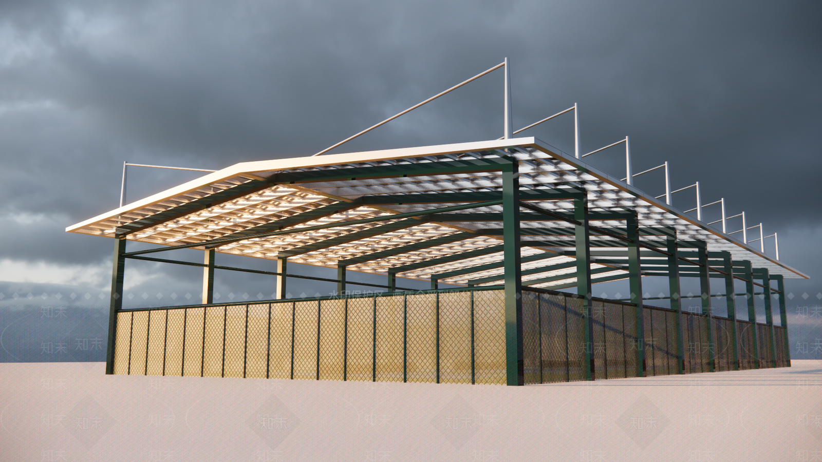 现代网球场SU模型下载【ID:1197082325】