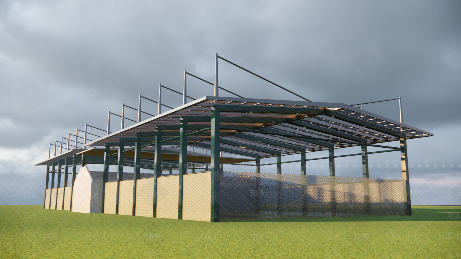 现代网球场SU模型下载【ID:1197082397】
