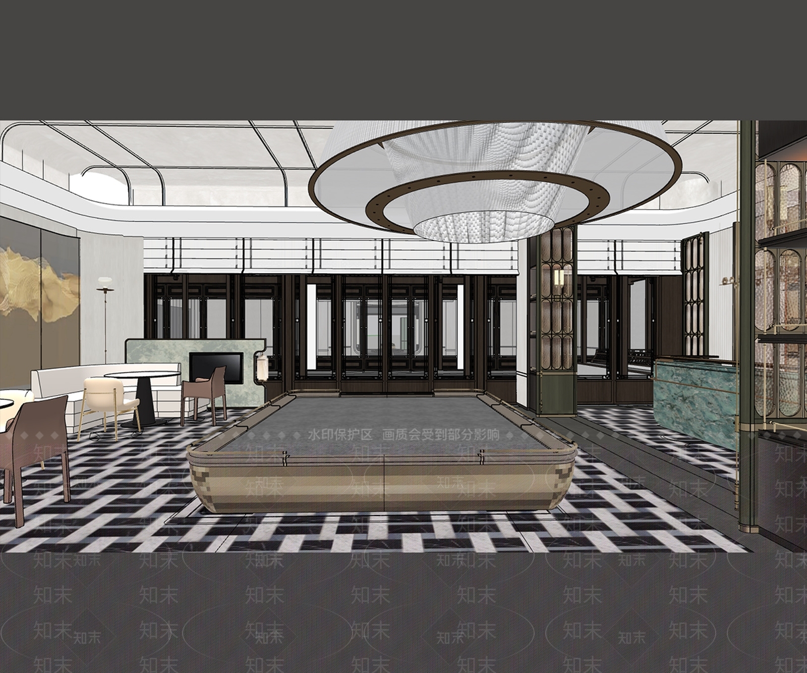 复古会所SU模型下载【ID:1197087549】