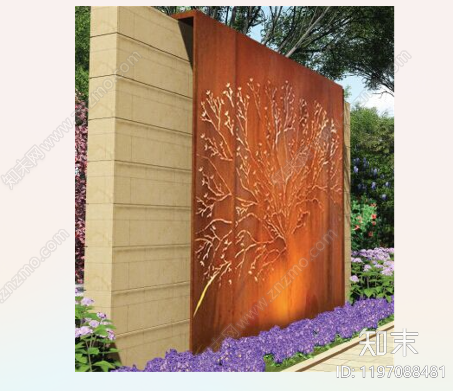 现代景墙施工图下载【ID:1197088481】