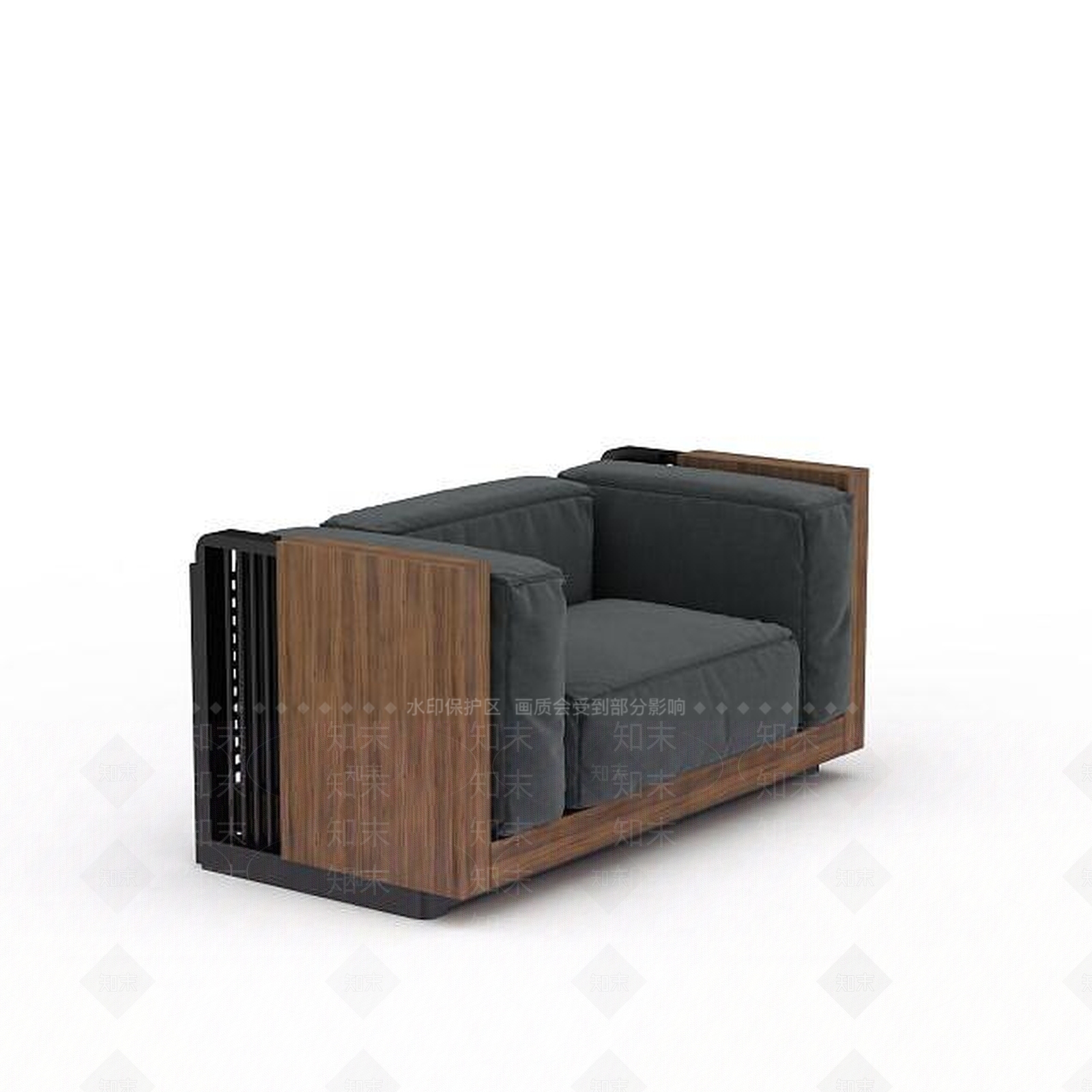 现代双人沙发3D模型下载【ID:1197090463】