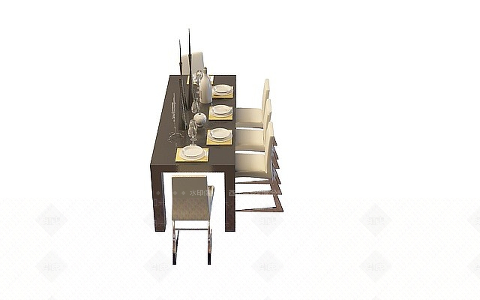 现代书桌椅3D模型下载【ID:1197092194】
