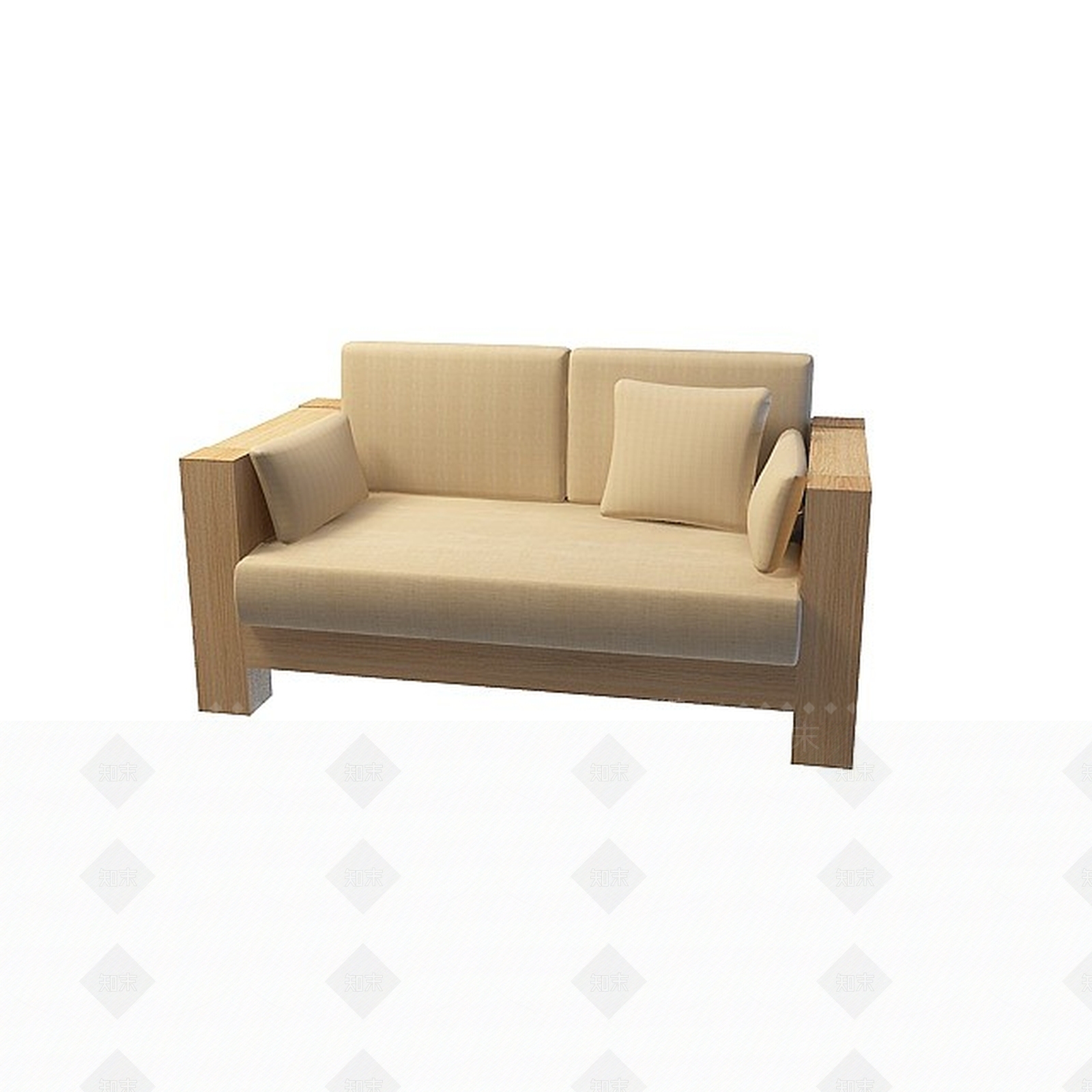 现代双人沙发3D模型下载【ID:1197092254】