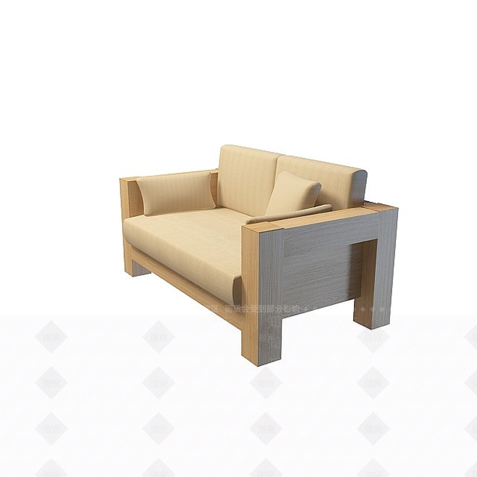现代双人沙发3D模型下载【ID:1197092254】