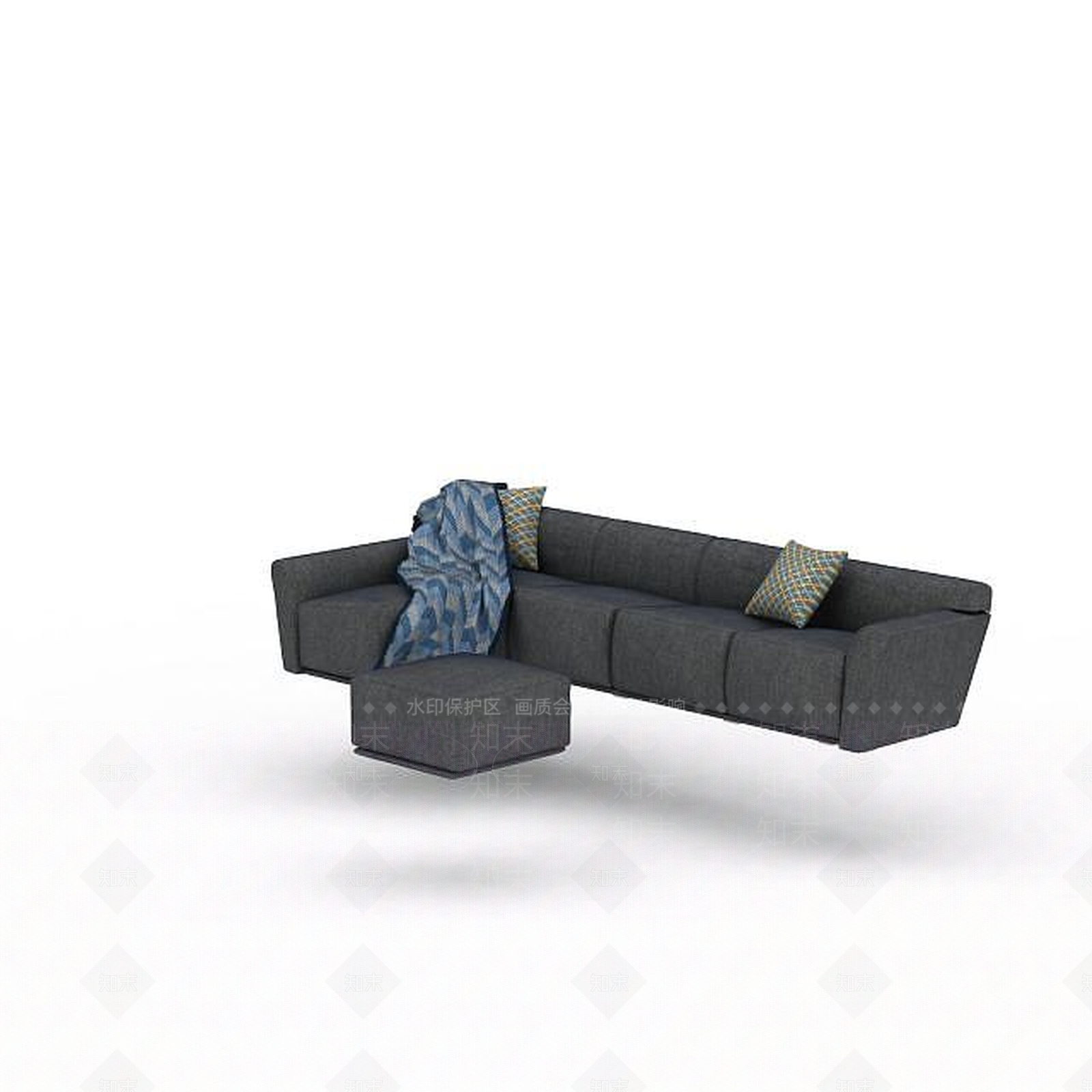 现代双人沙发3D模型下载【ID:1197092508】