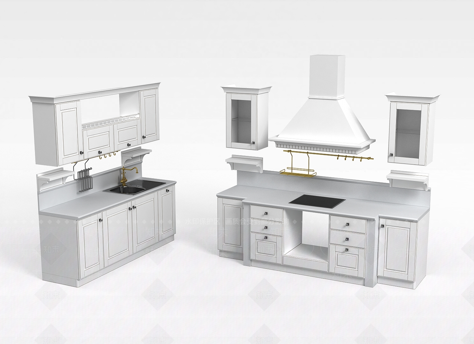 现代厨具3D模型下载【ID:1199839672】