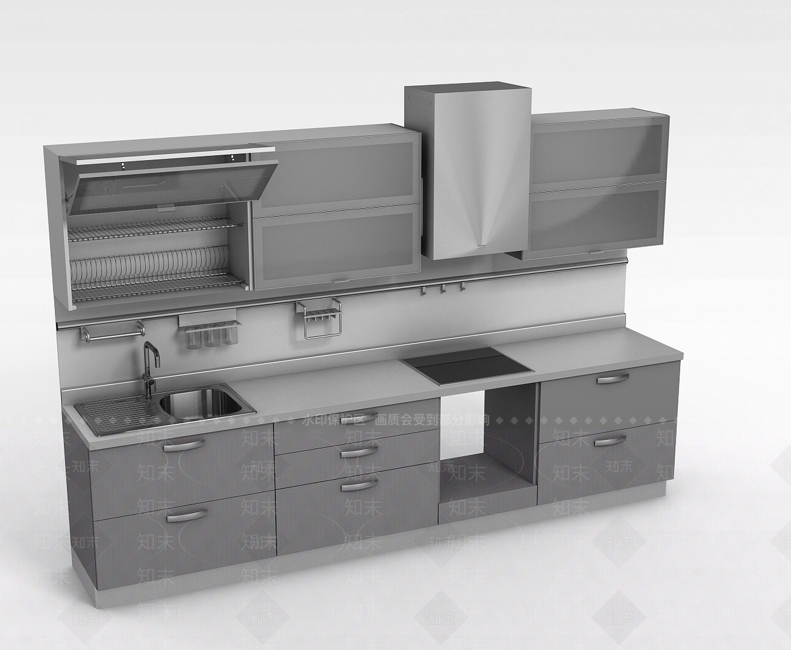 现代厨具3D模型下载【ID:1199852013】