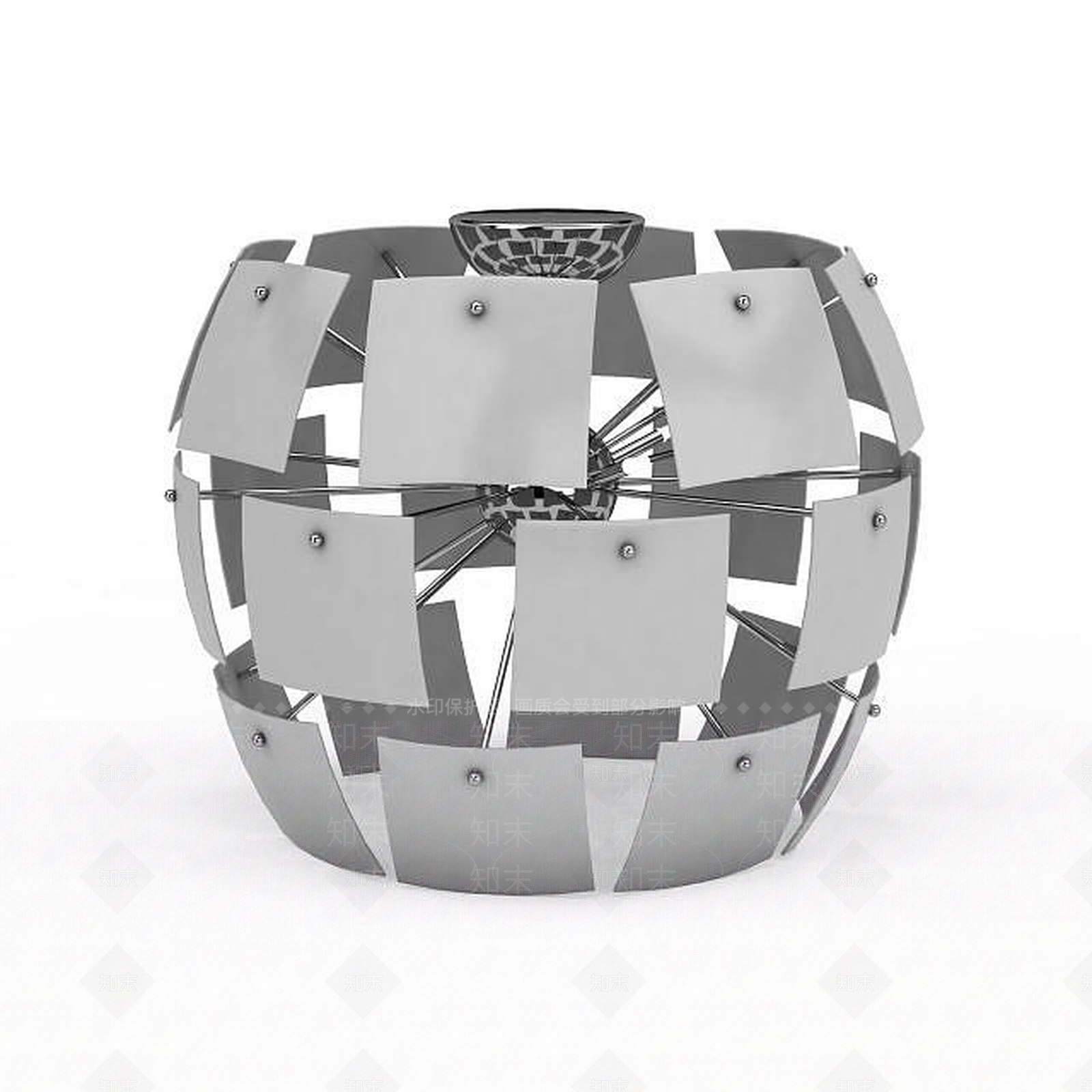 现代灯具组合3D模型下载【ID:1199845272】