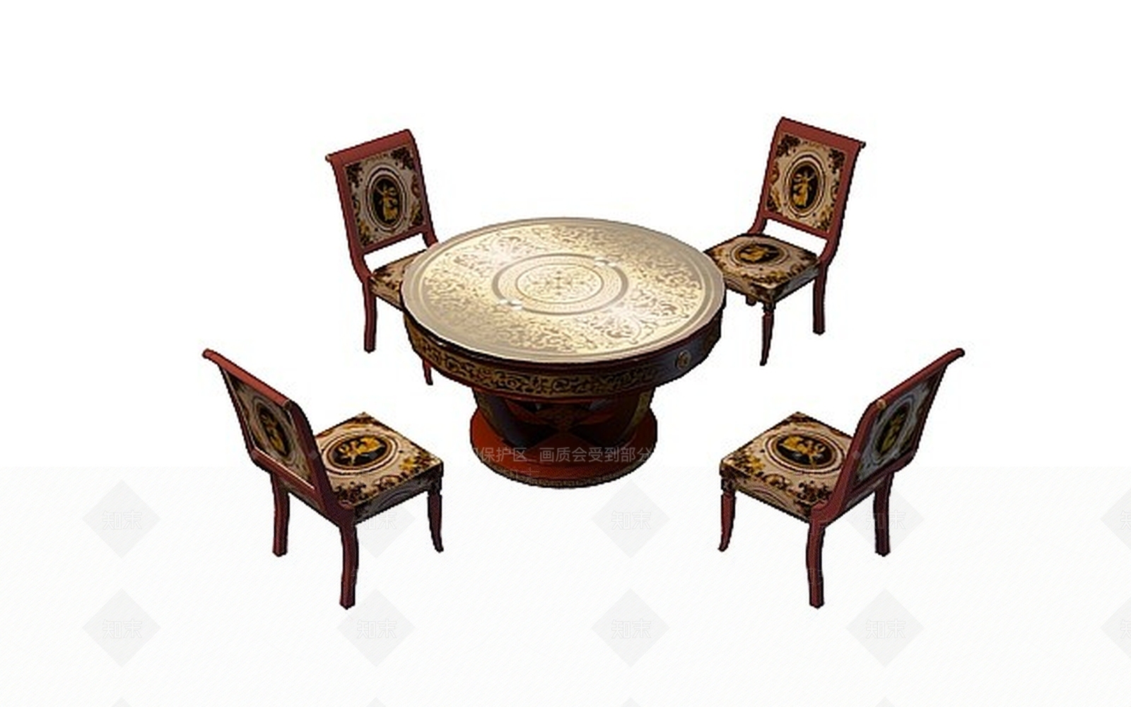 现代书桌椅3D模型下载【ID:1197095177】