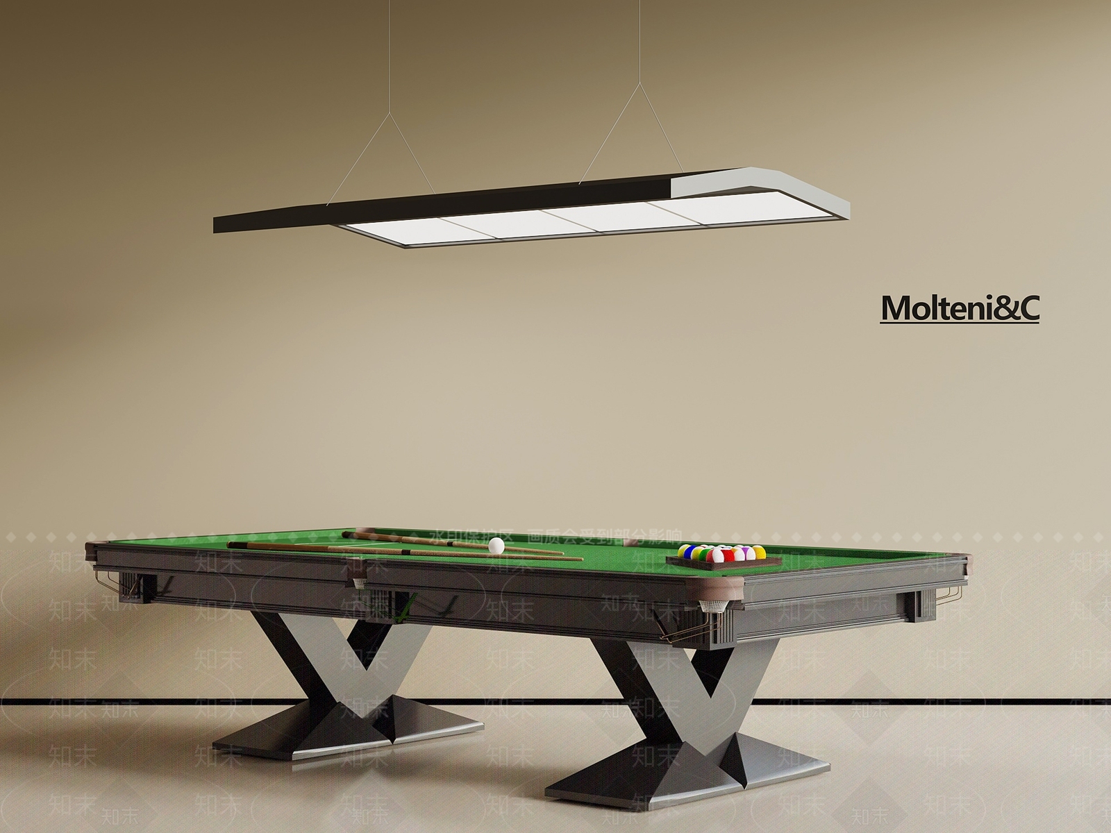台球桌SU模型下载【ID:1197098095】