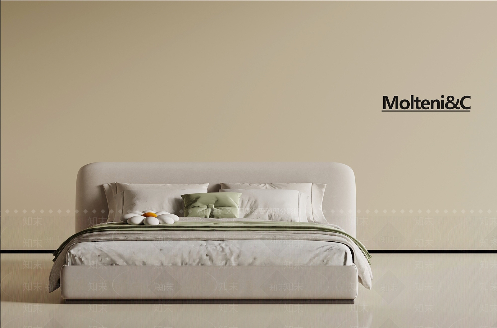 现代奶油儿童床3D模型下载【ID:1197098588】