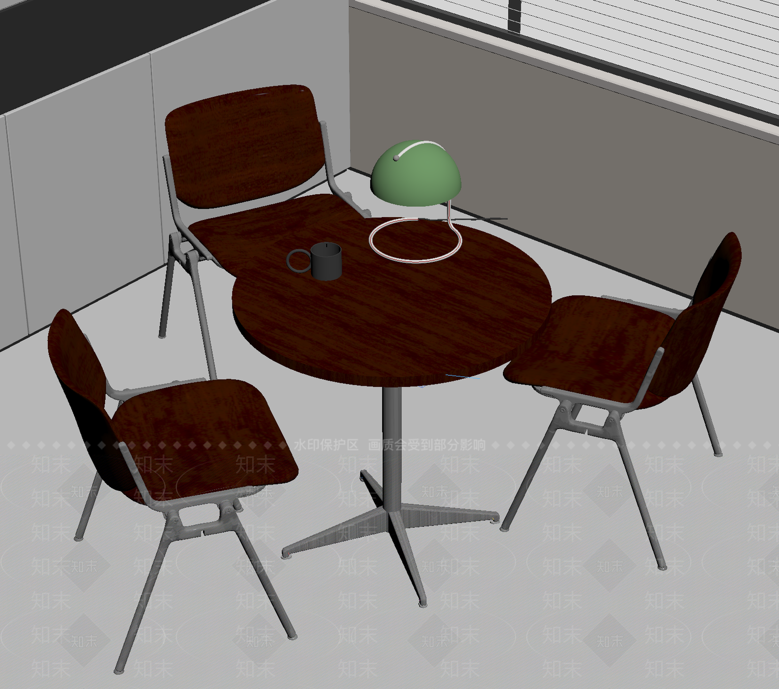 现代休闲桌椅SU模型下载【ID:1197102759】