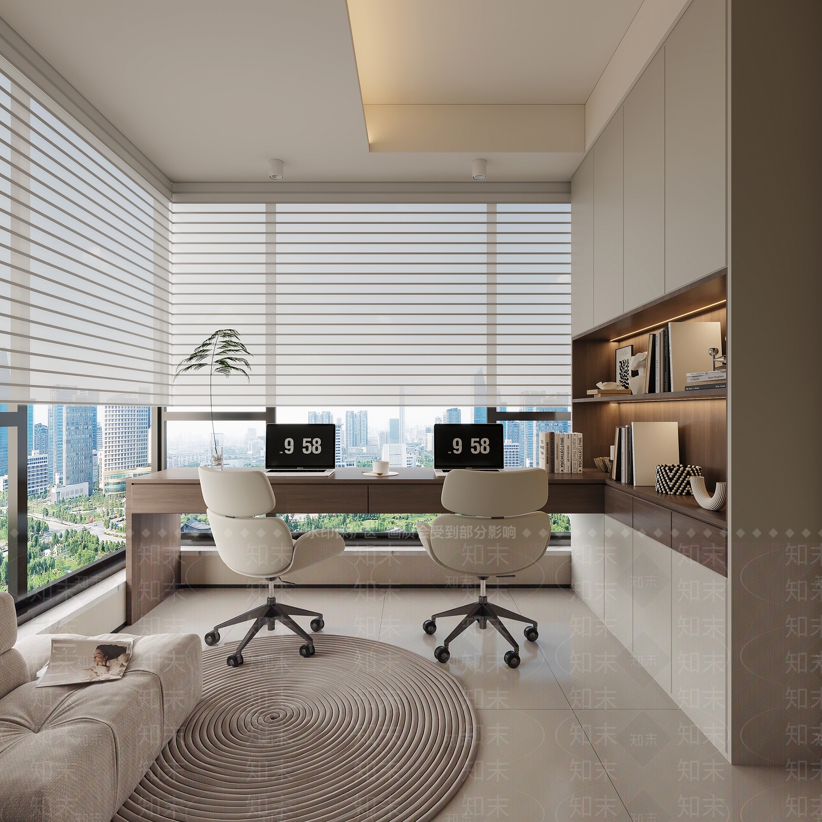 现代书房3D模型下载【ID:1197102911】