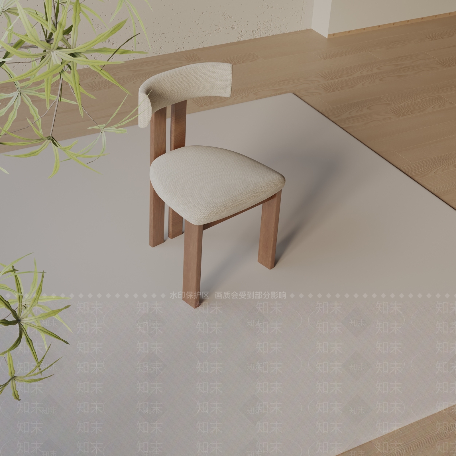 现代餐椅3D模型下载【ID:1197104274】