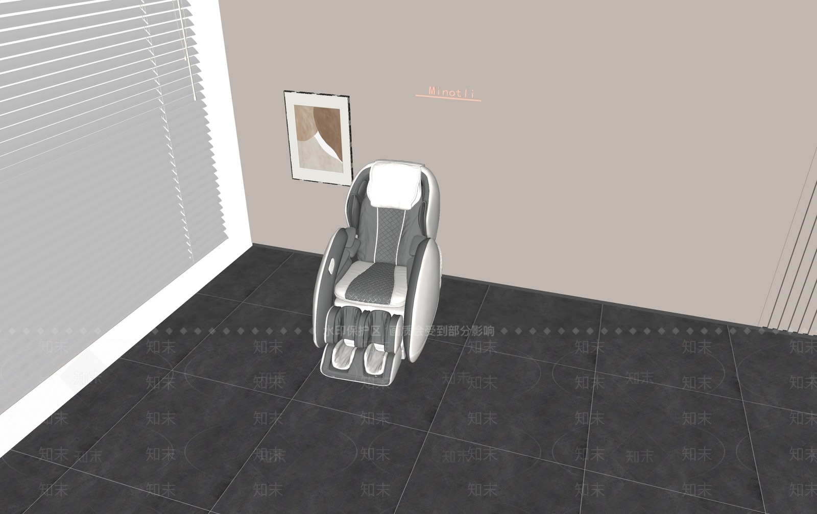 现代按摩椅SU模型下载【ID:1197105718】