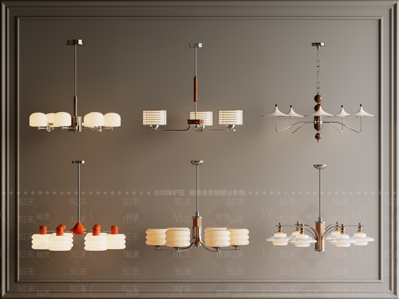 中古复古灯具组合3D模型下载【ID:1197106932】