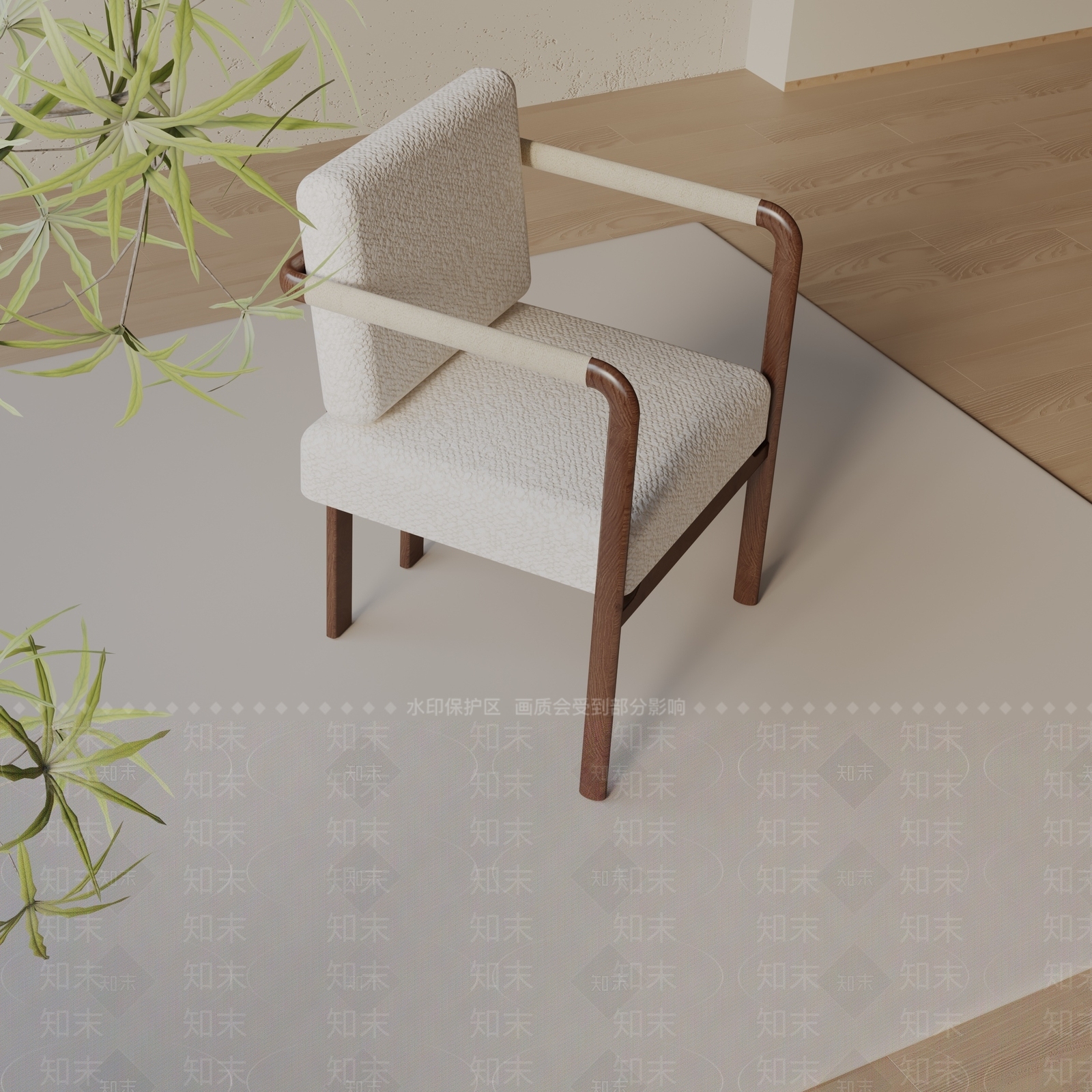 现代餐椅3D模型下载【ID:1197107952】