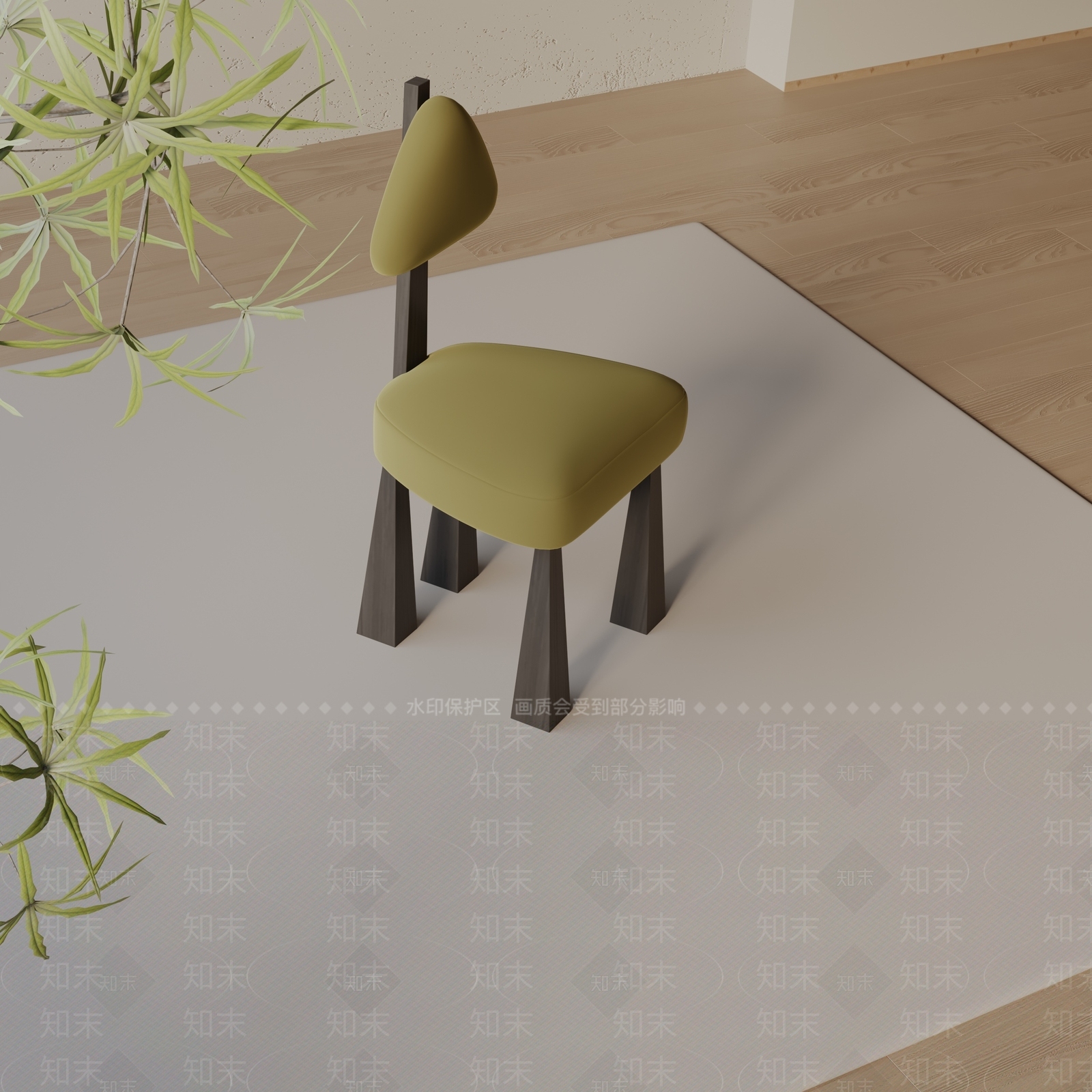 现代餐椅3D模型下载【ID:1197108491】