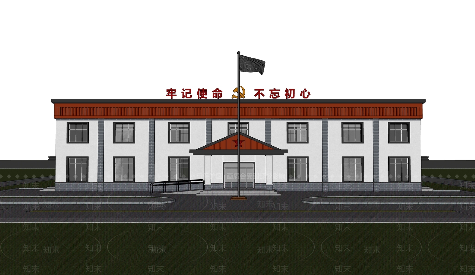 新中式其他商业建筑SU模型下载【ID:1197111260】