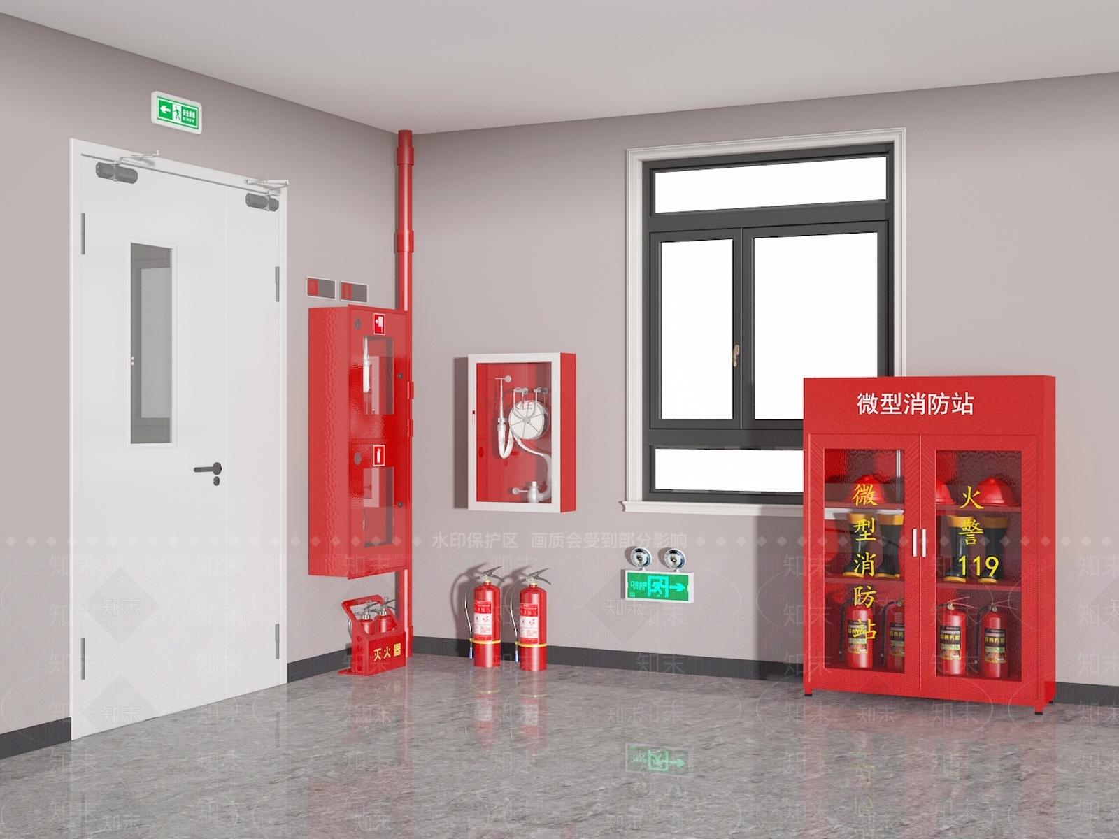 安全设施3D模型下载【ID:1197115163】