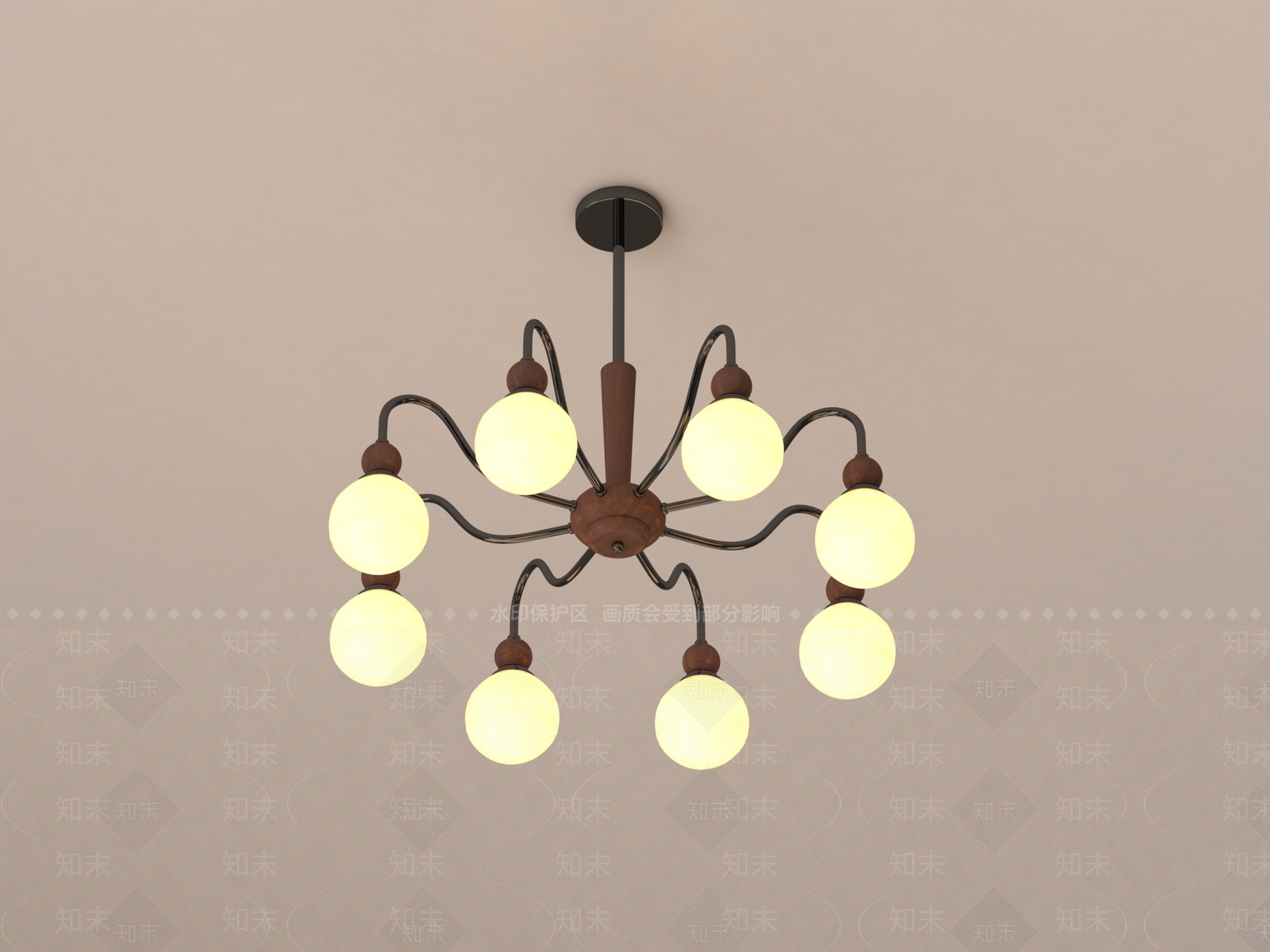 法式吊灯3D模型下载【ID:1197114478】