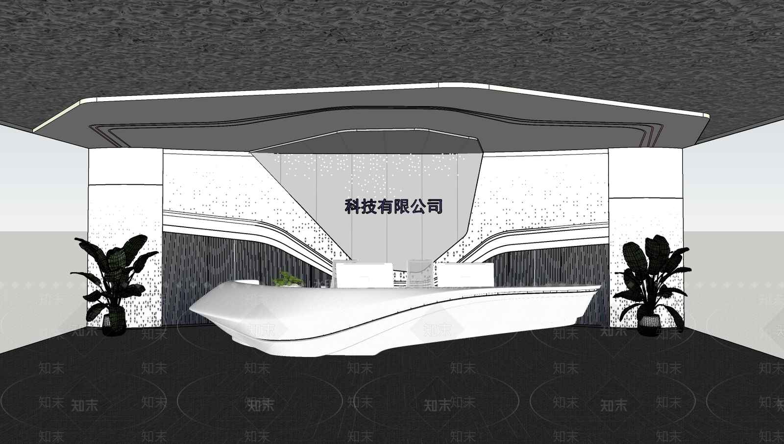 现代简约其他办公区域SU模型下载【ID:1197116716】