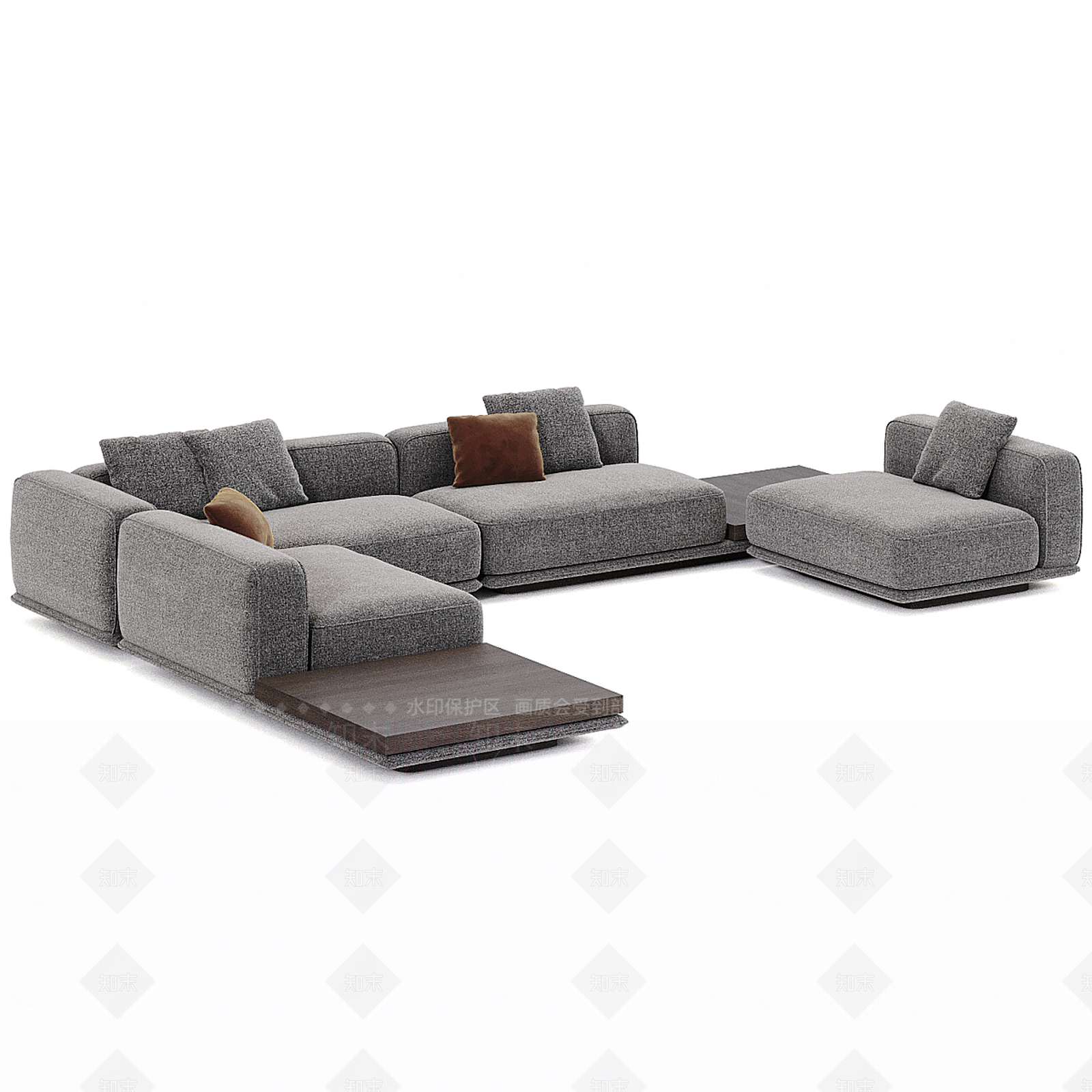 现代双人沙发3D模型下载【ID:1197118187】