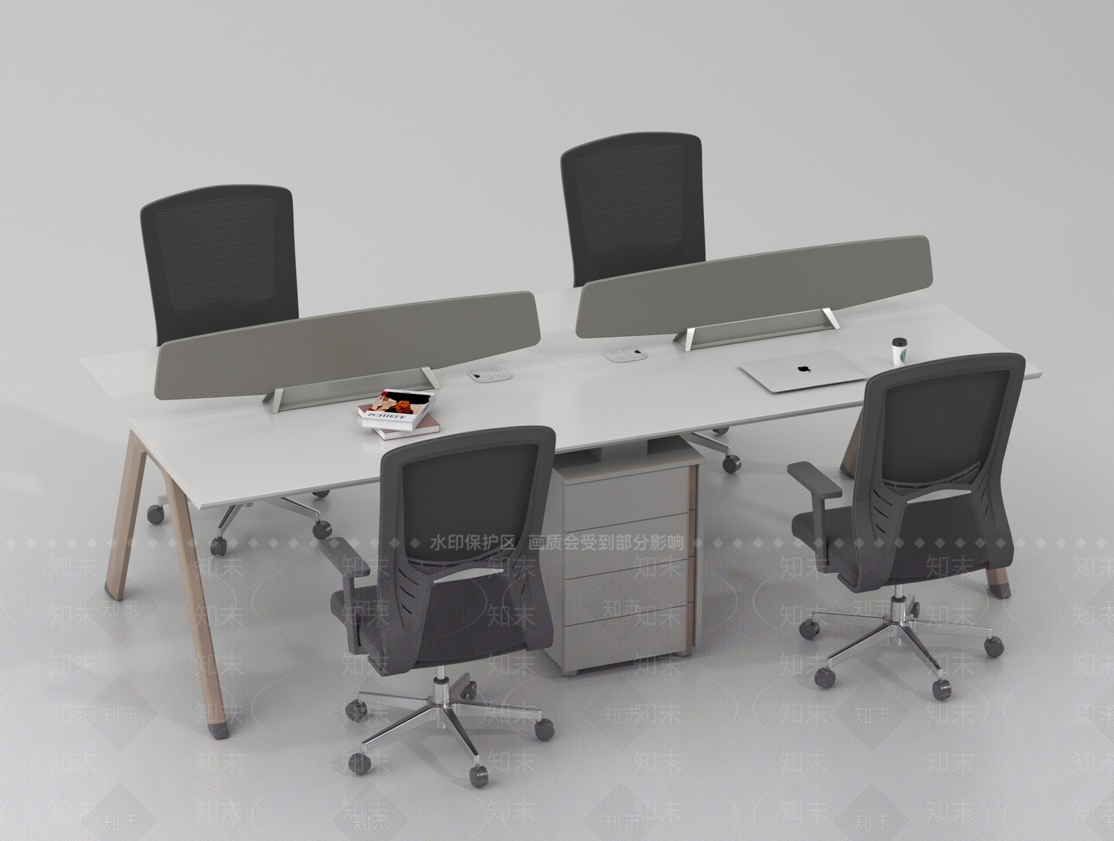 现代办公桌椅3D模型下载【ID:1197119743】