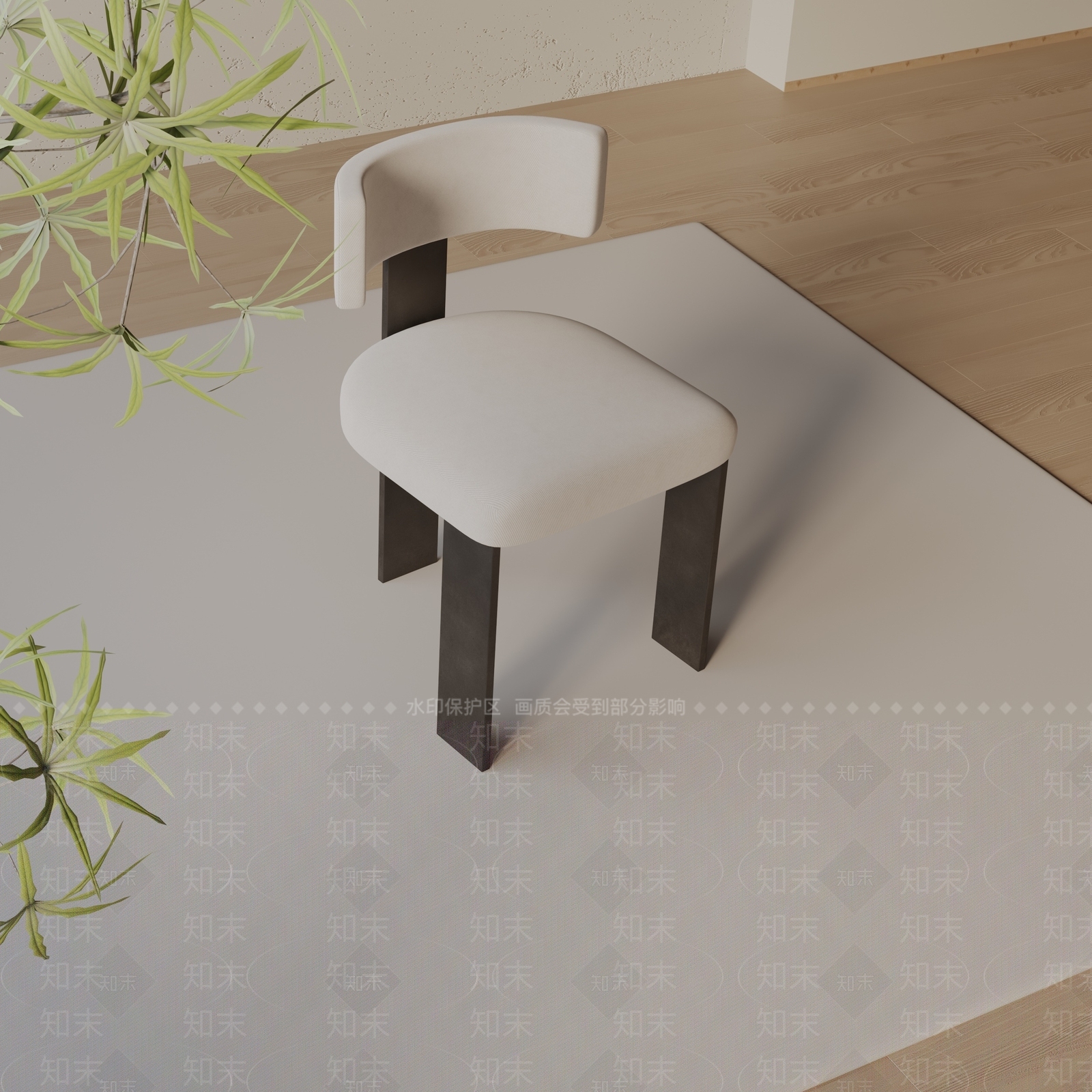 现代餐椅3D模型下载【ID:1197120700】