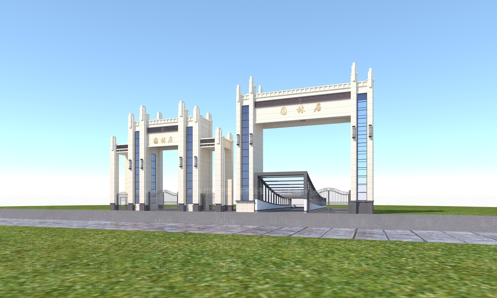 现代高层住宅3D模型下载【ID:1197120830】