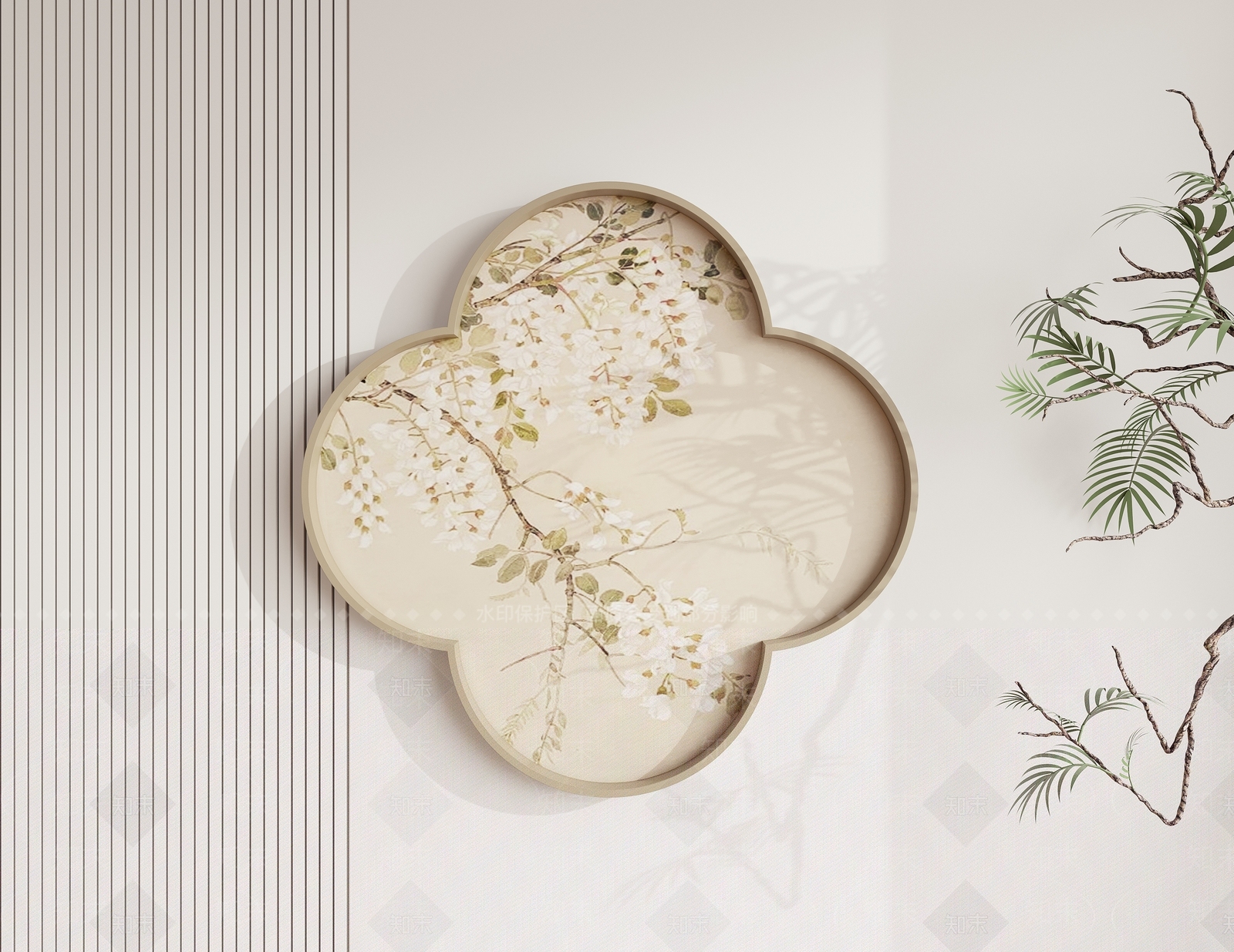 新中式中式挂画3D模型下载【ID:1197124394】